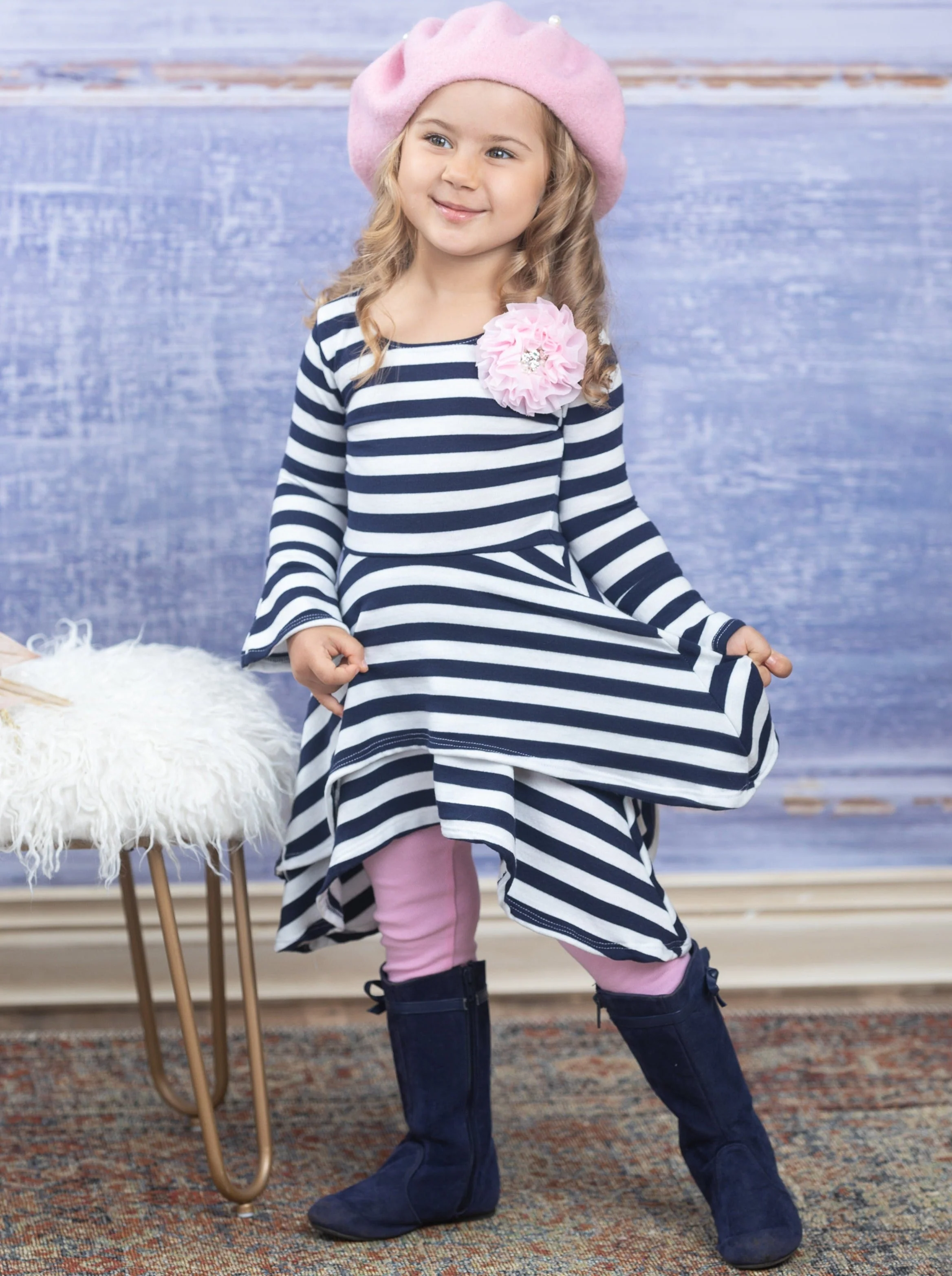 Parisian Chic Sidetail Tunic and Legging Set - Image 4