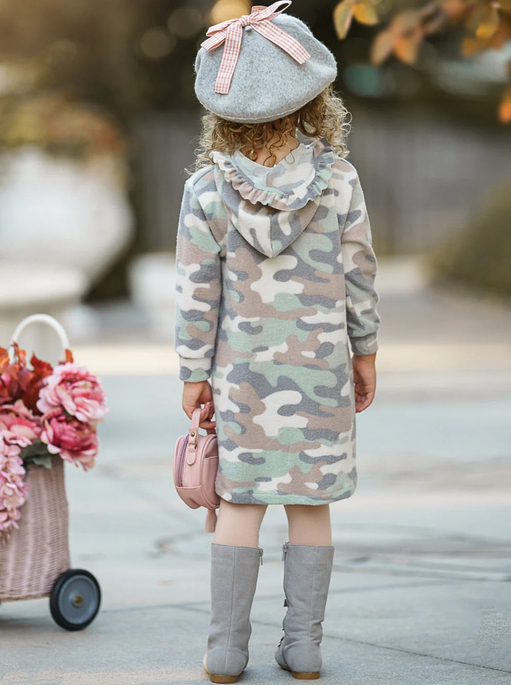 Camo Print Julia Hi-Lo Hoodie Legging Set - Image 5