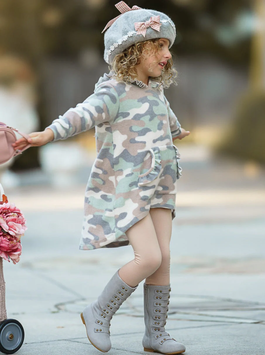 Camo Print Julia Hi-Lo Hoodie Legging Set - Image 6