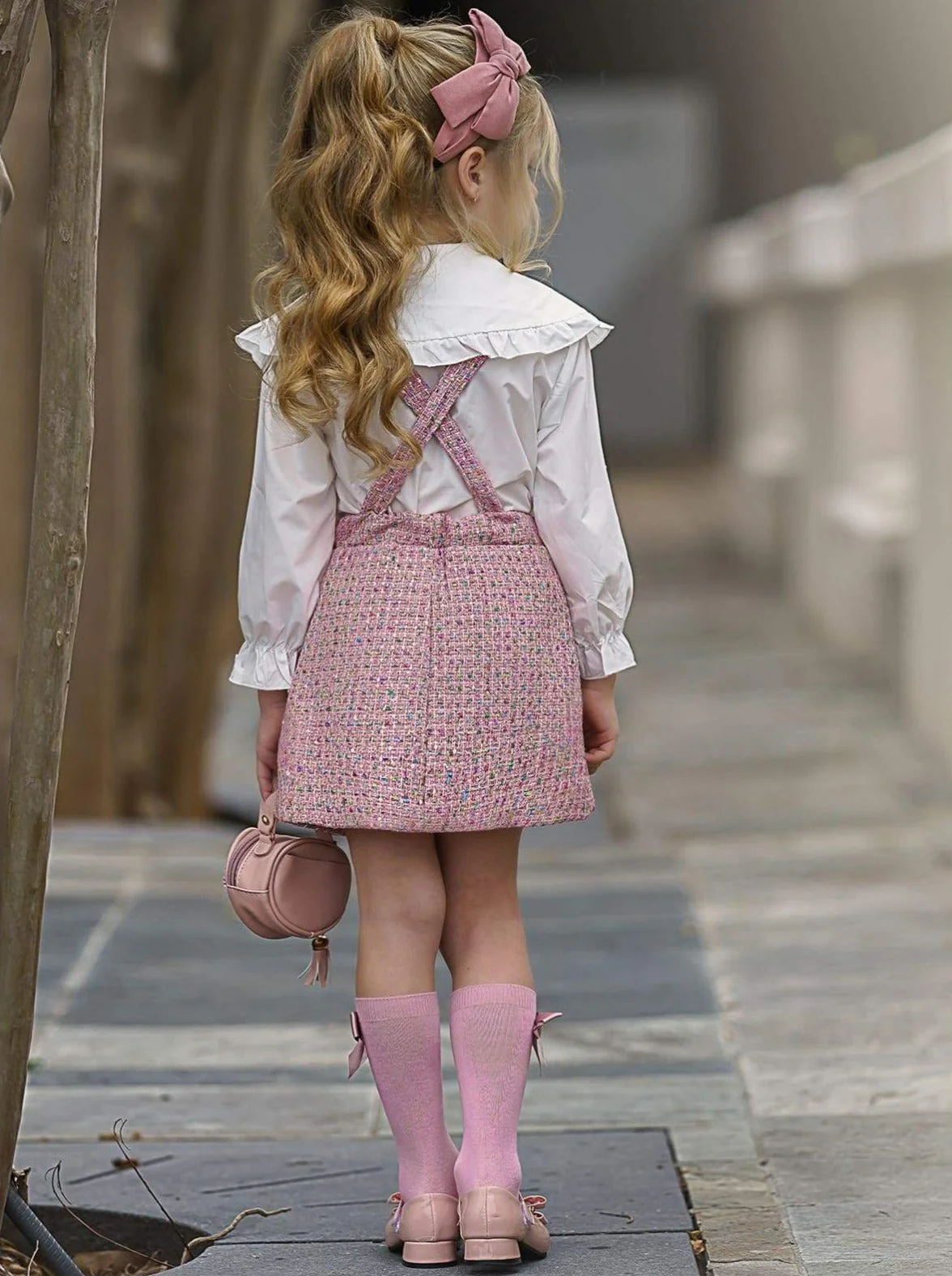 Well Studied Tweed Overall Skirt Set - Image 2