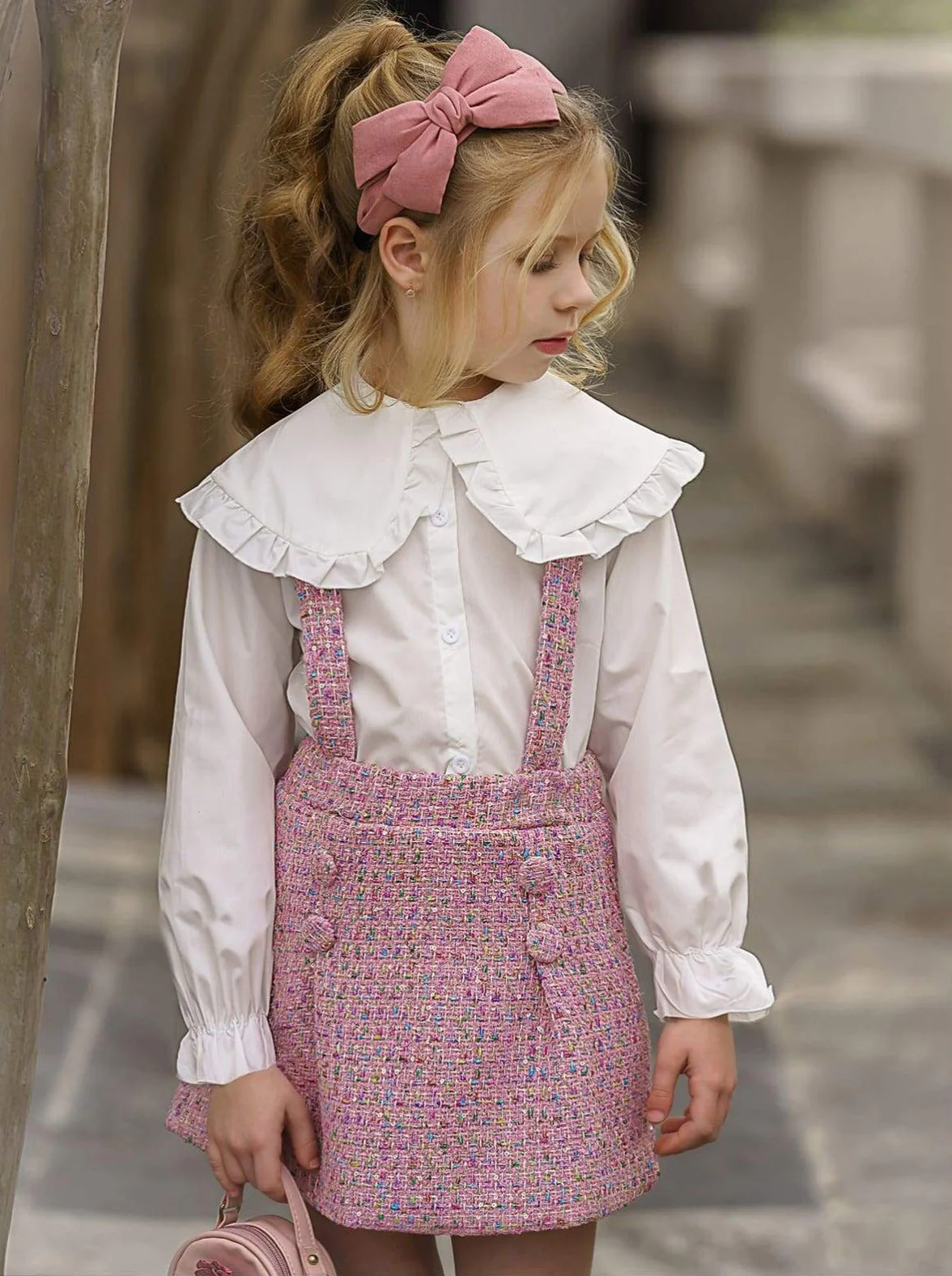Well Studied Tweed Overall Skirt Set - Image 4