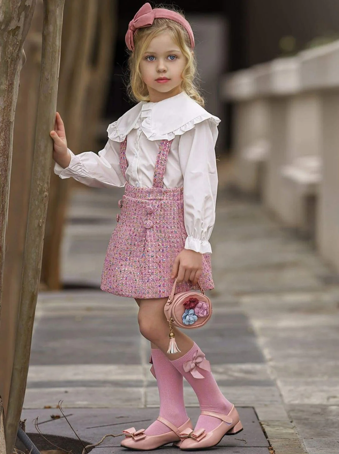Well Studied Tweed Overall Skirt Set - Image 5