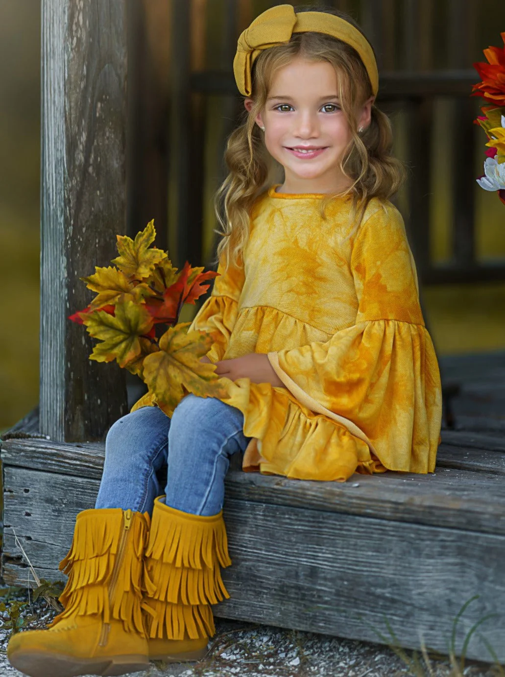 Golden Zoe Boho Tie-Dye Tunic - Image 3