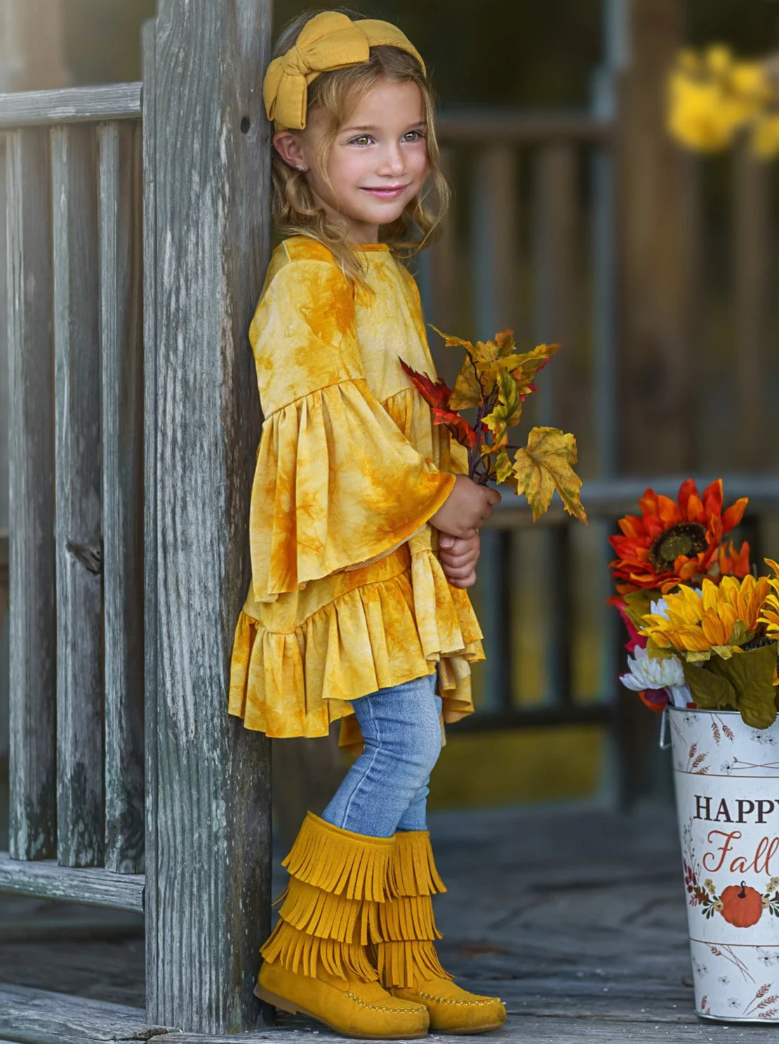 Golden Zoe Boho Tie-Dye Tunic - Image 4