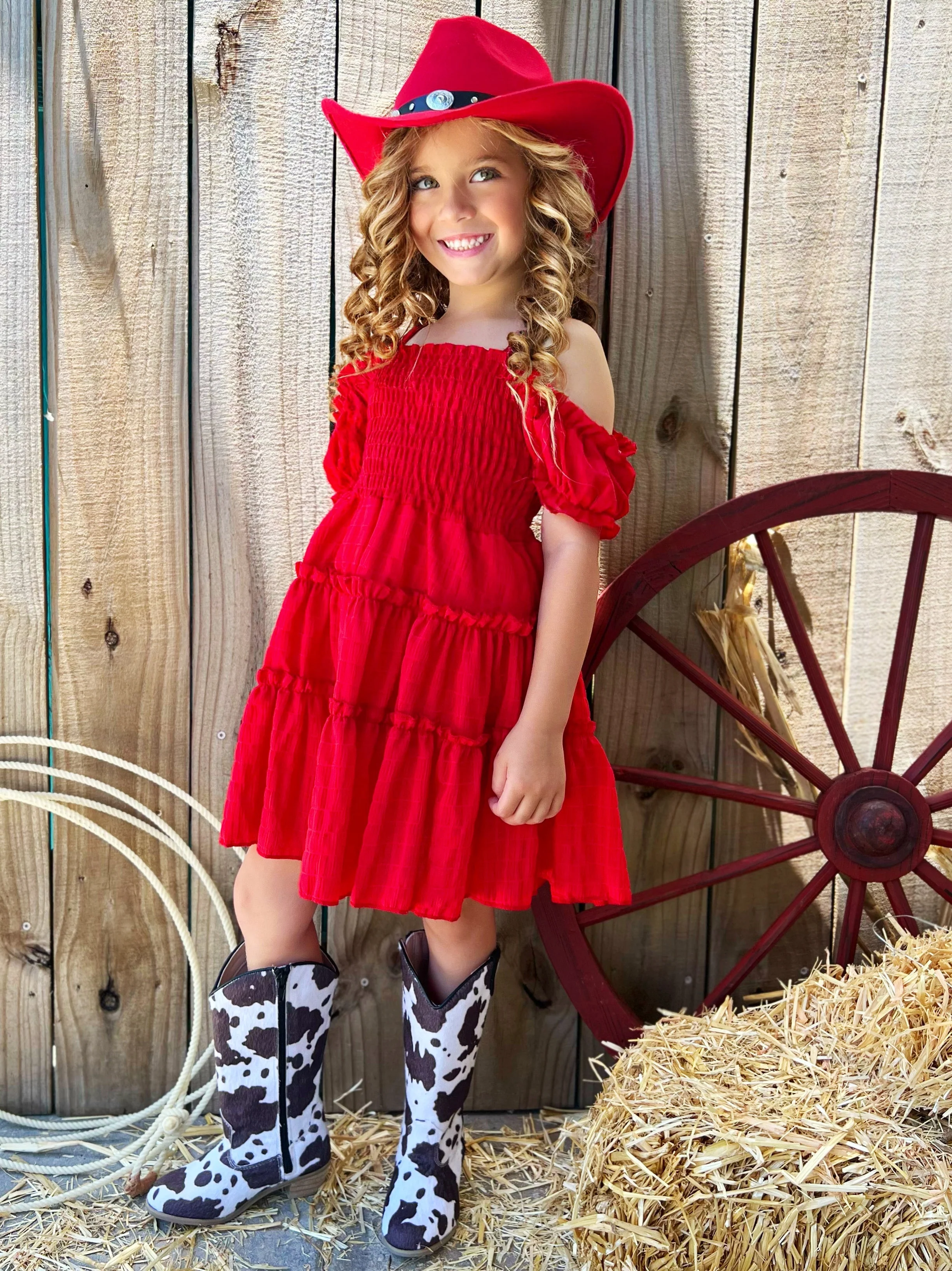 Cottage Dream Red Off Shoulder Sundress - Image 5