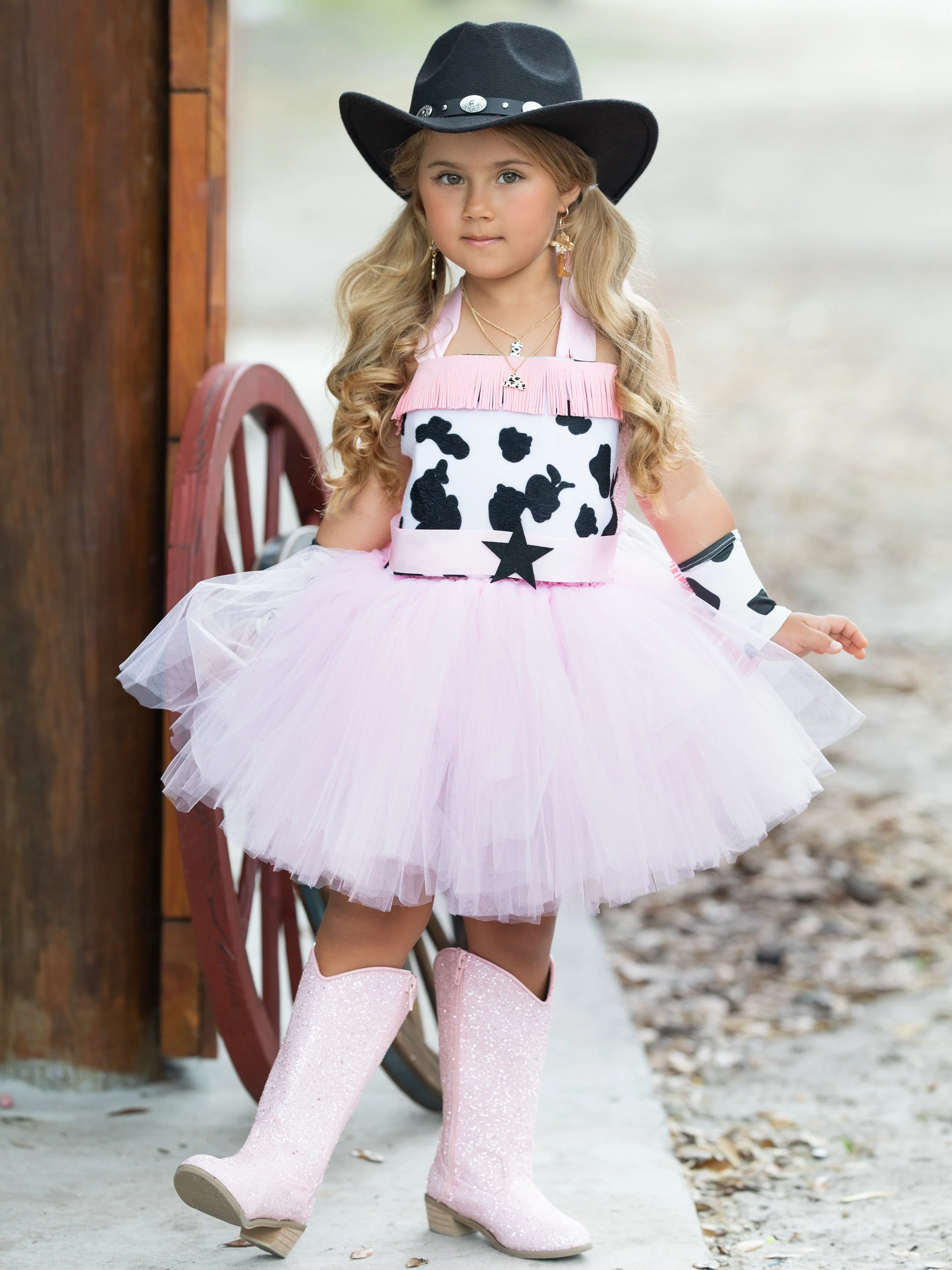 Girls Rodeo Princess Cowgirl Tutu Costume Dress - Image 4