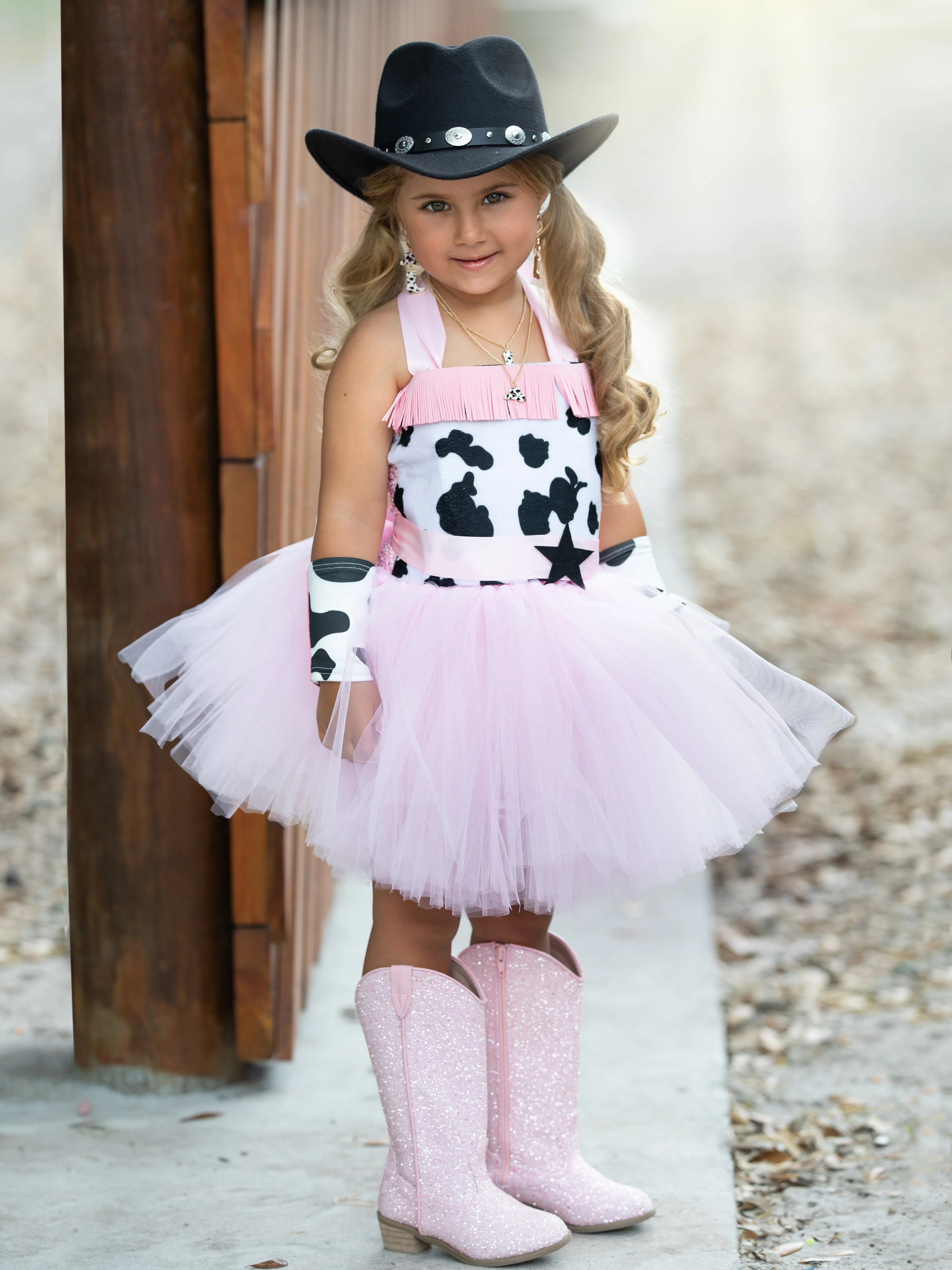 Girls Rodeo Princess Cowgirl Tutu Costume Dress - Image 5
