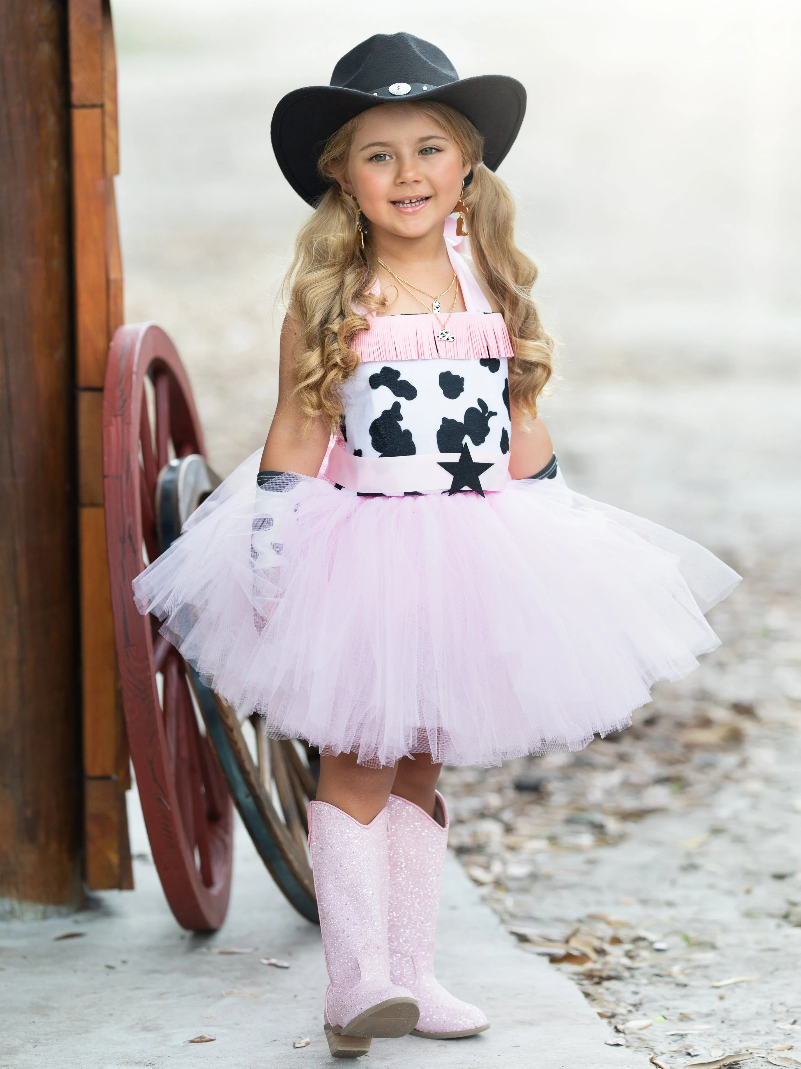 Girls Rodeo Princess Cowgirl Tutu Costume Dress - Image 6
