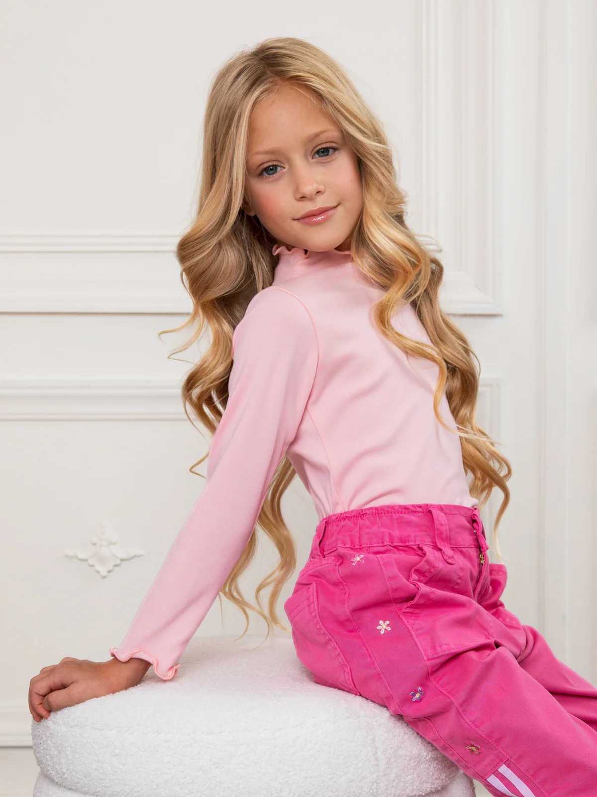 Cozy Lettuce-Edge Fleece Lined Long Sleeve Top - Image 3