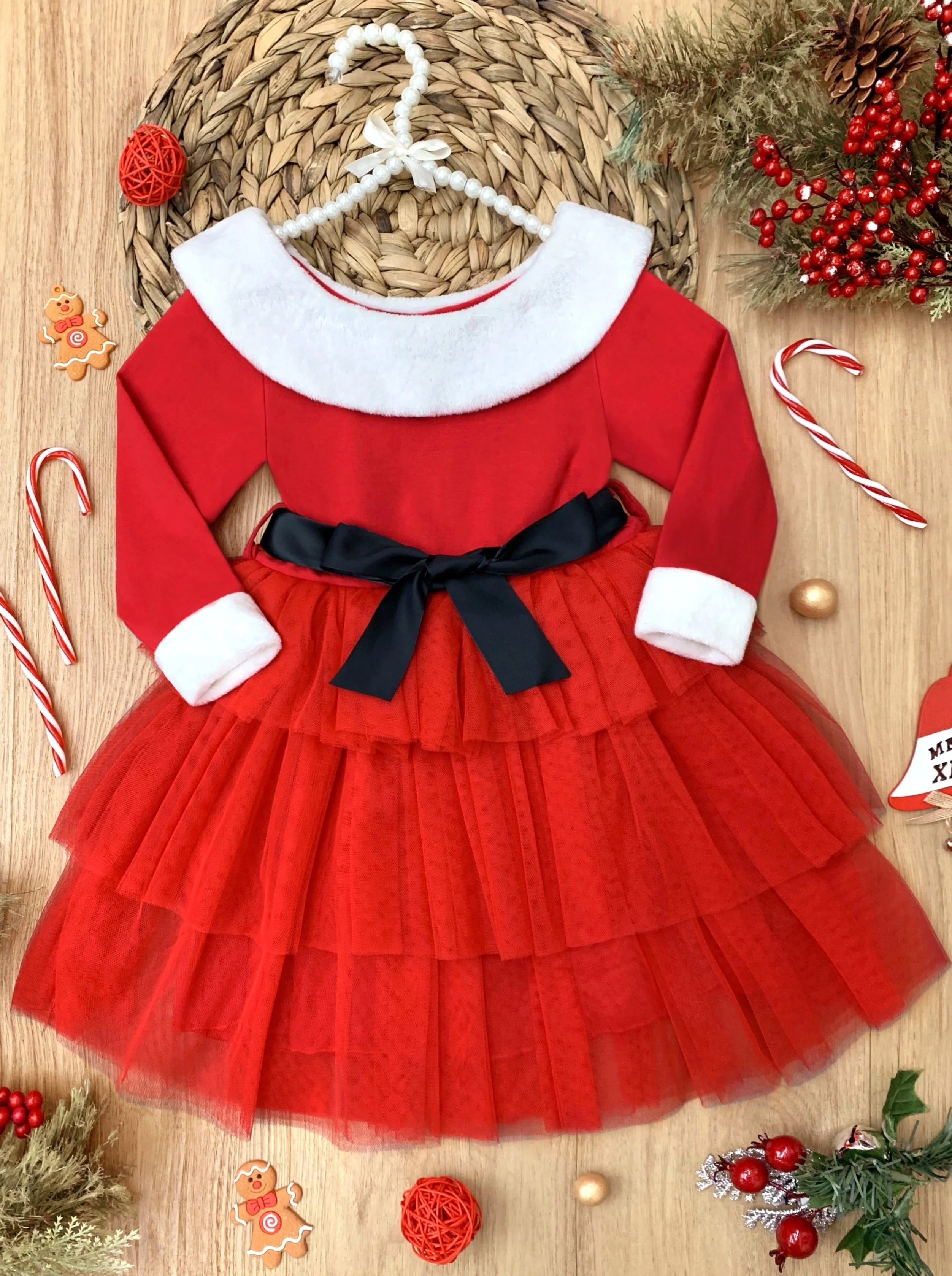 North Pole Princess Tiered Tulle Dress - Image 3