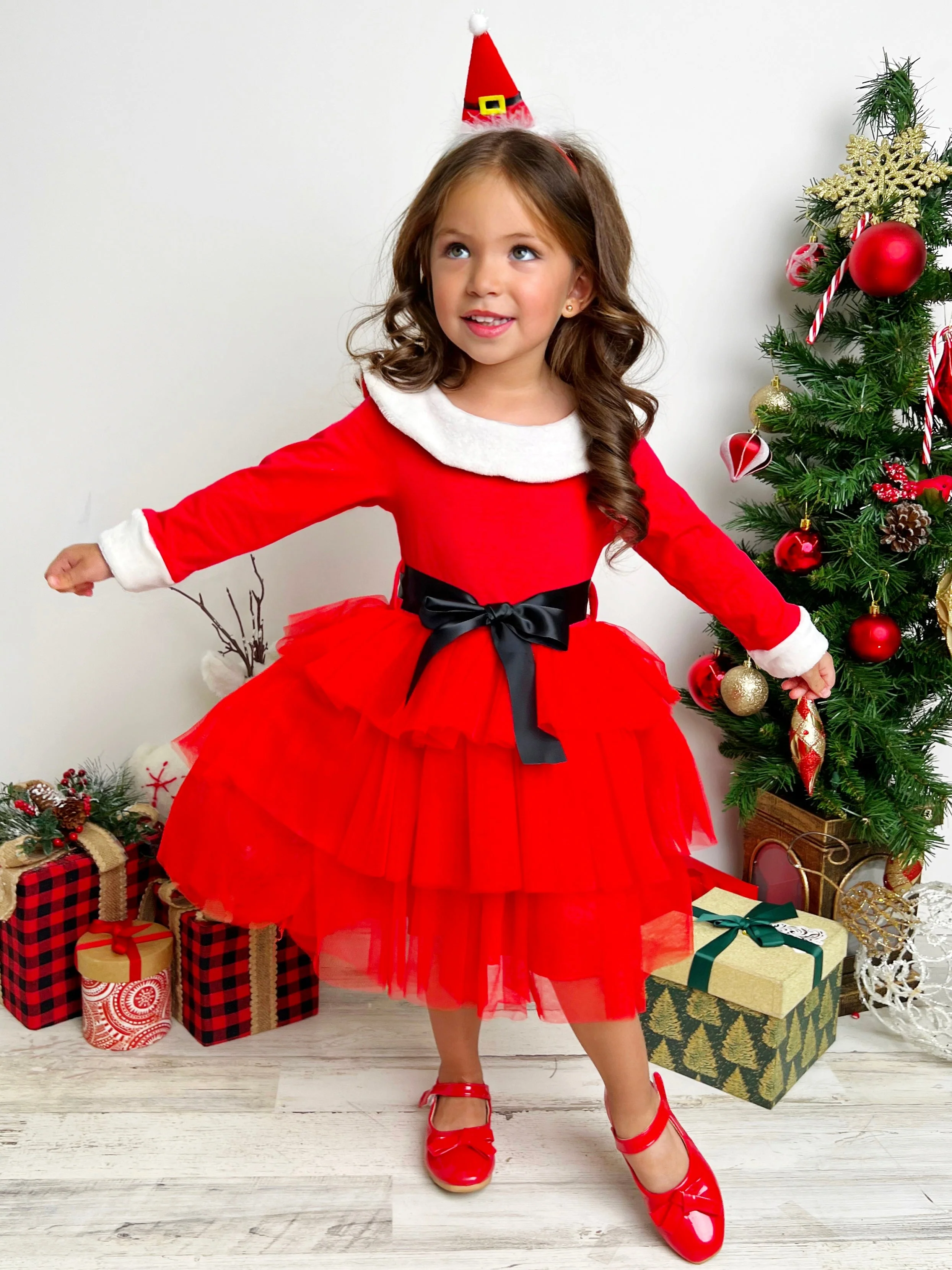 North Pole Princess Tiered Tulle Dress - Image 4