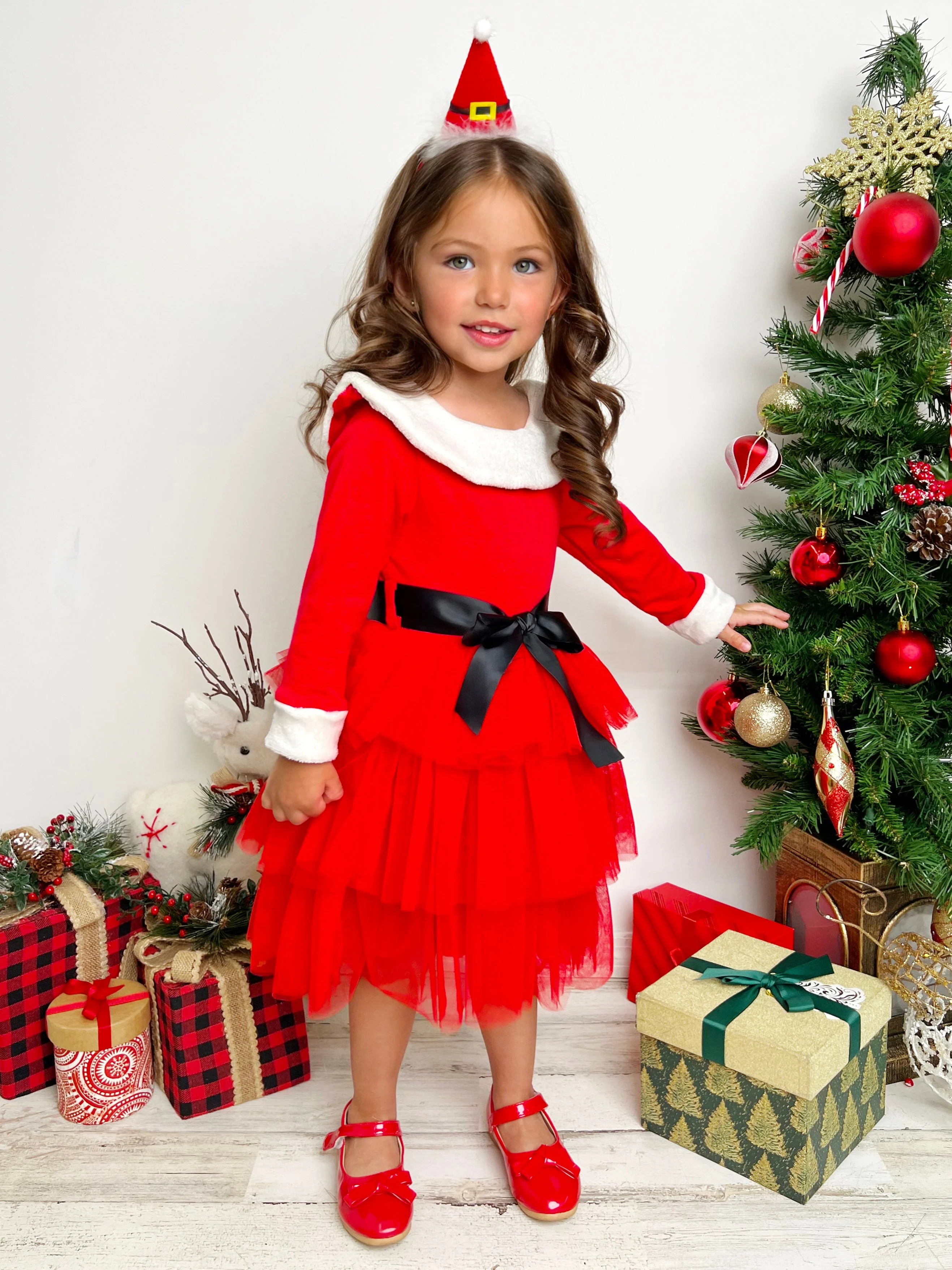 North Pole Princess Tiered Tulle Dress - Image 5