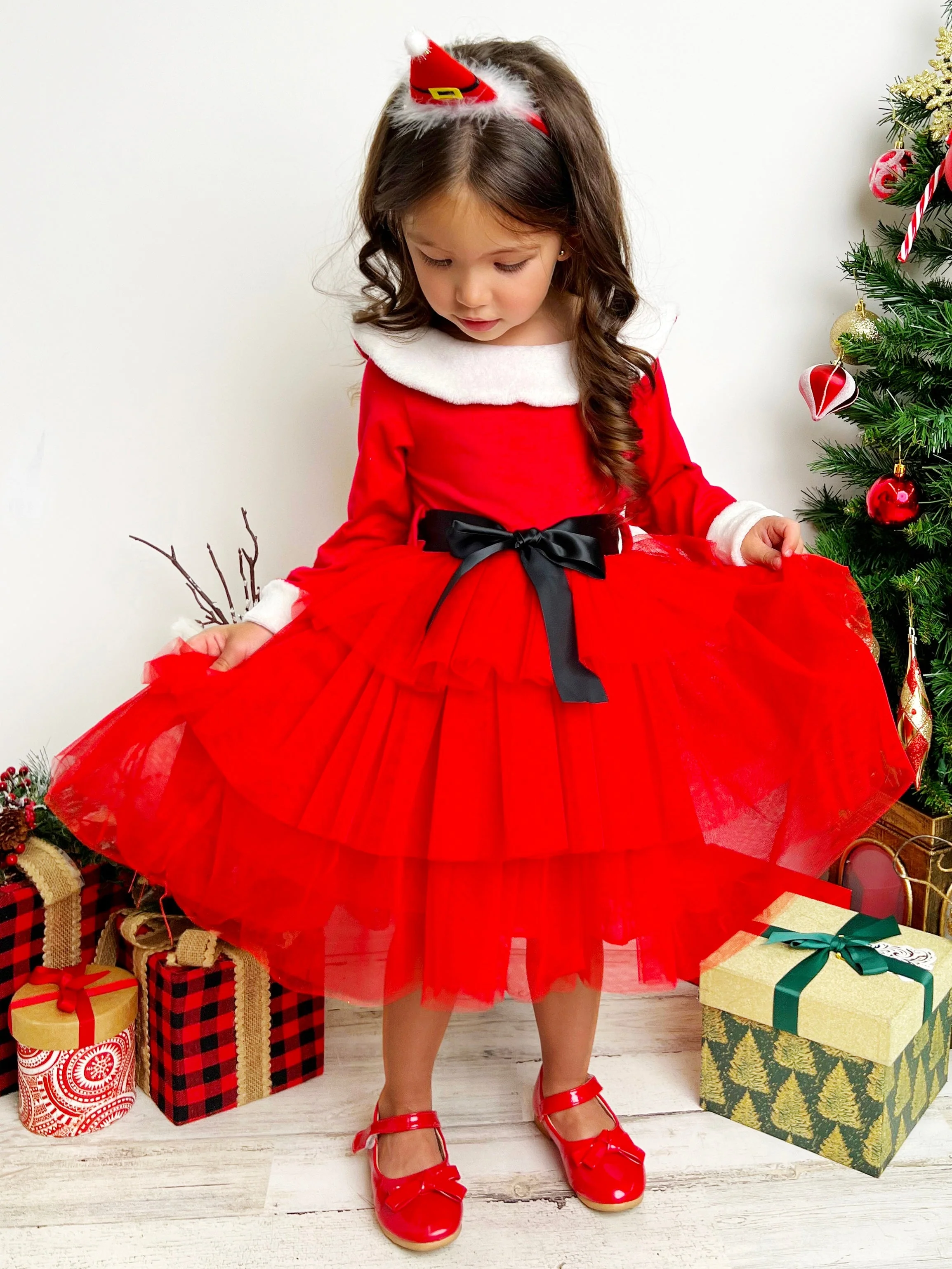 North Pole Princess Tiered Tulle Dress - Image 6