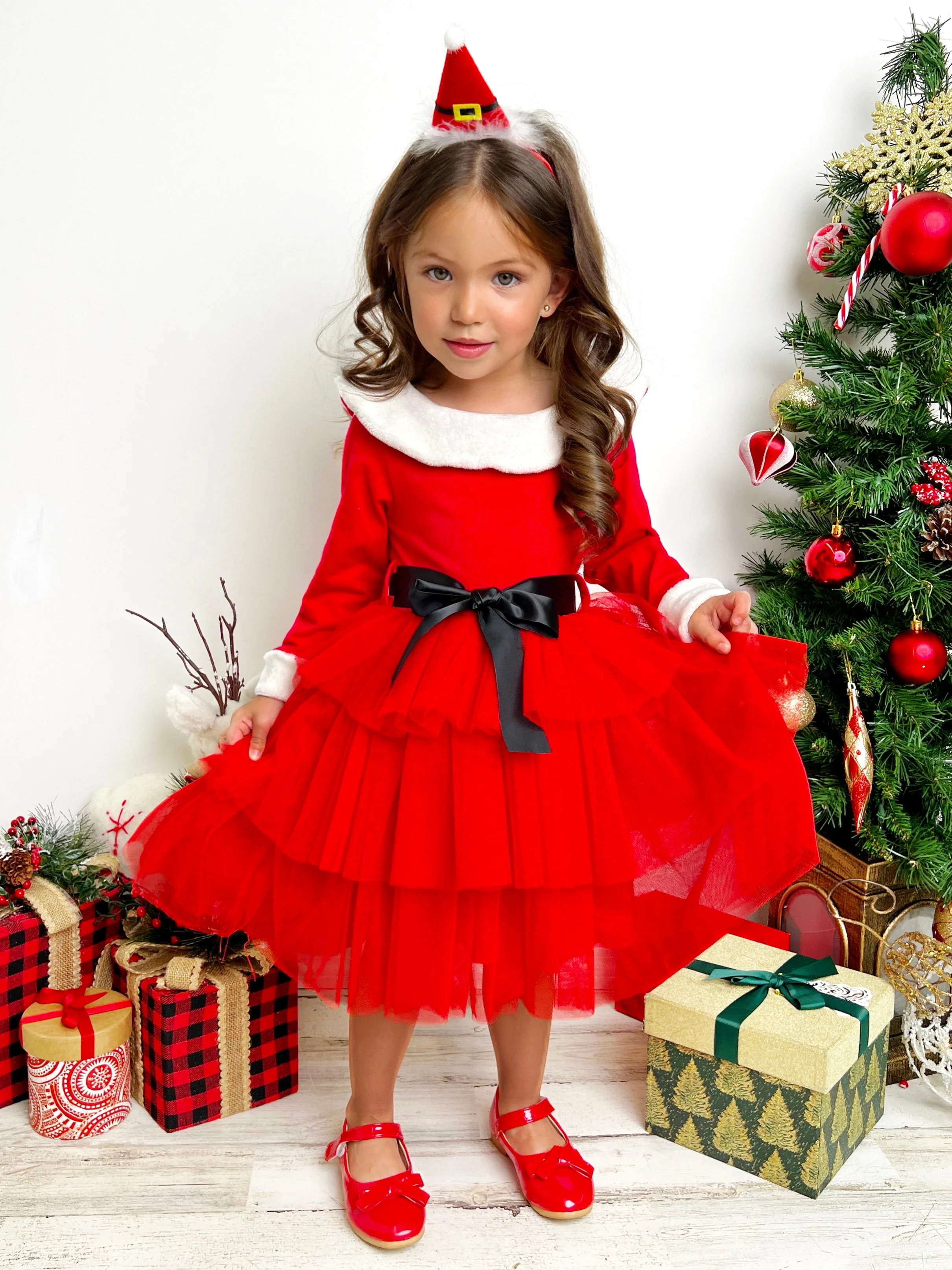 North Pole Princess Tiered Tulle Dress - Image 7