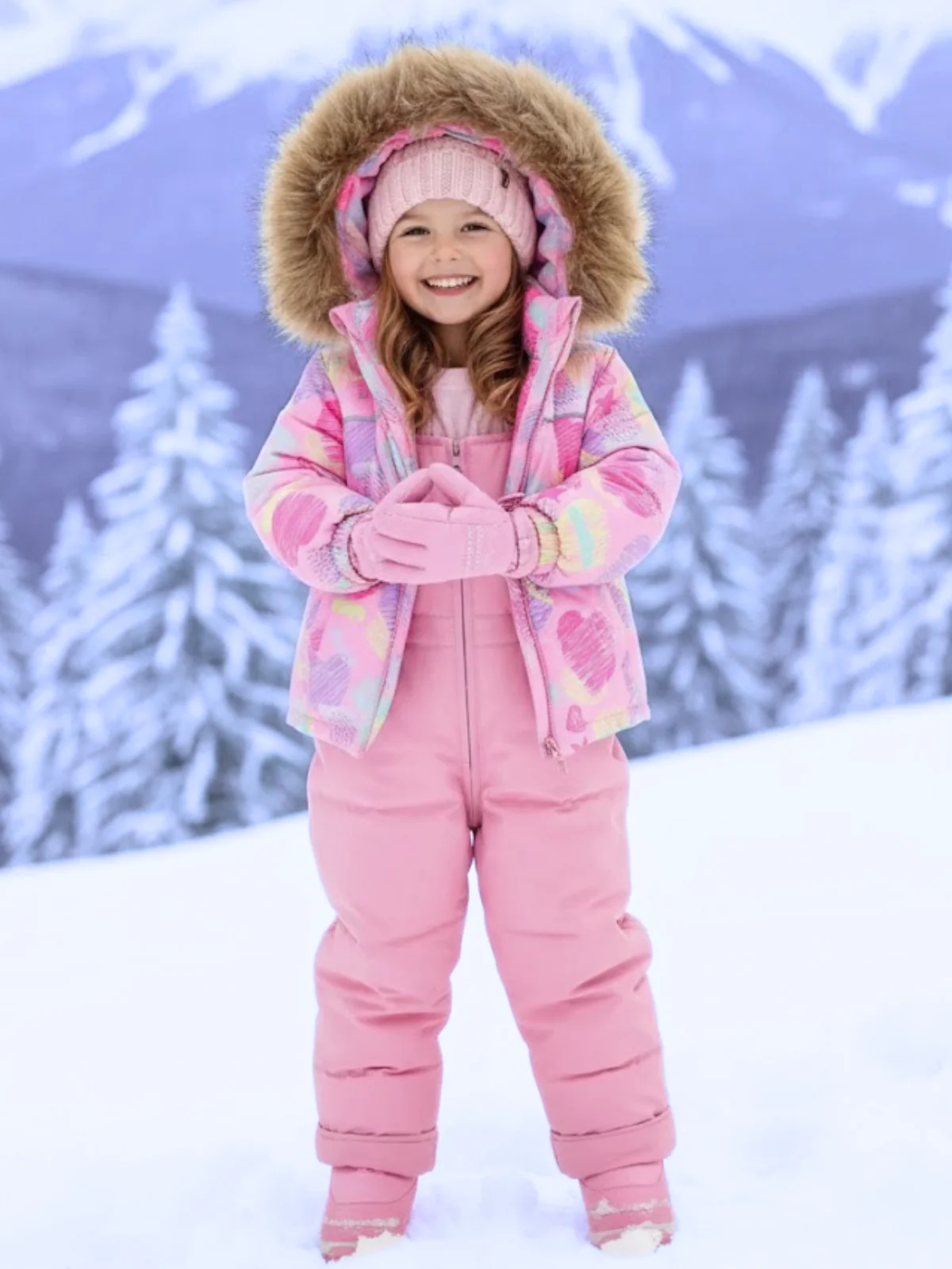 Cozy Snow Day Puffer Jacket and Snow Bib Set - Image 2