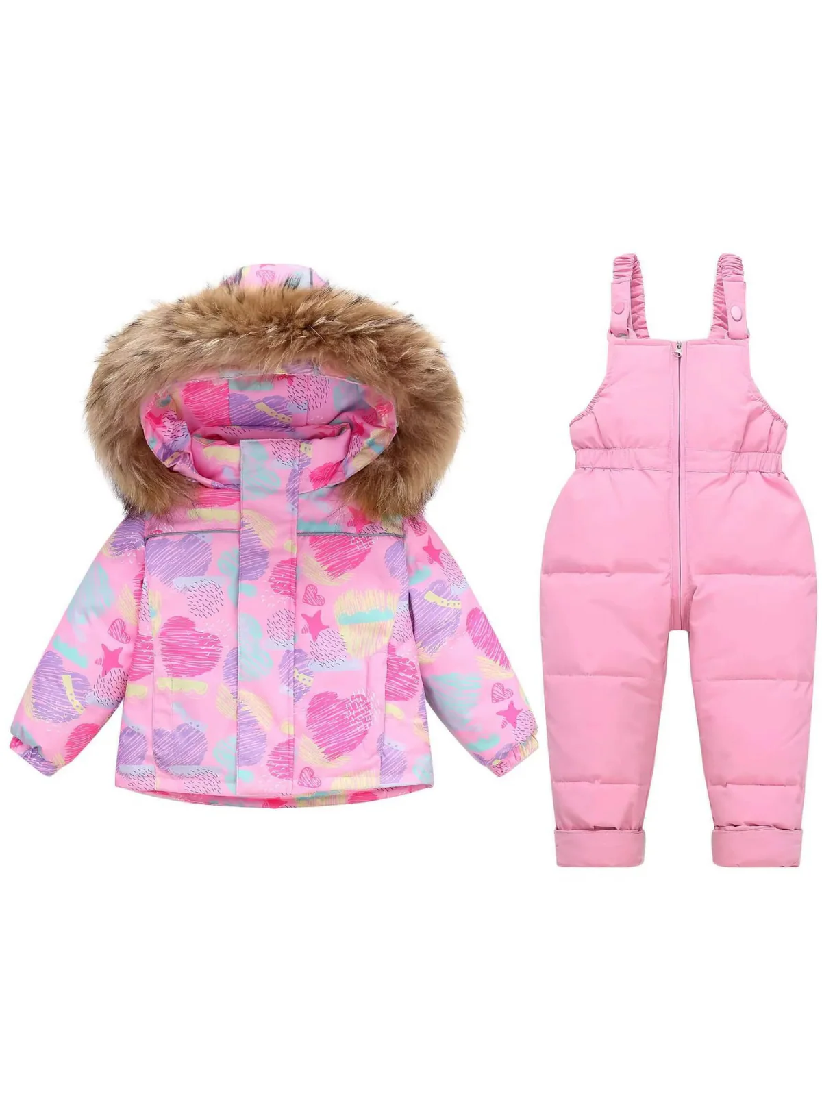 Cozy Snow Day Puffer Jacket and Snow Bib Set - Image 3