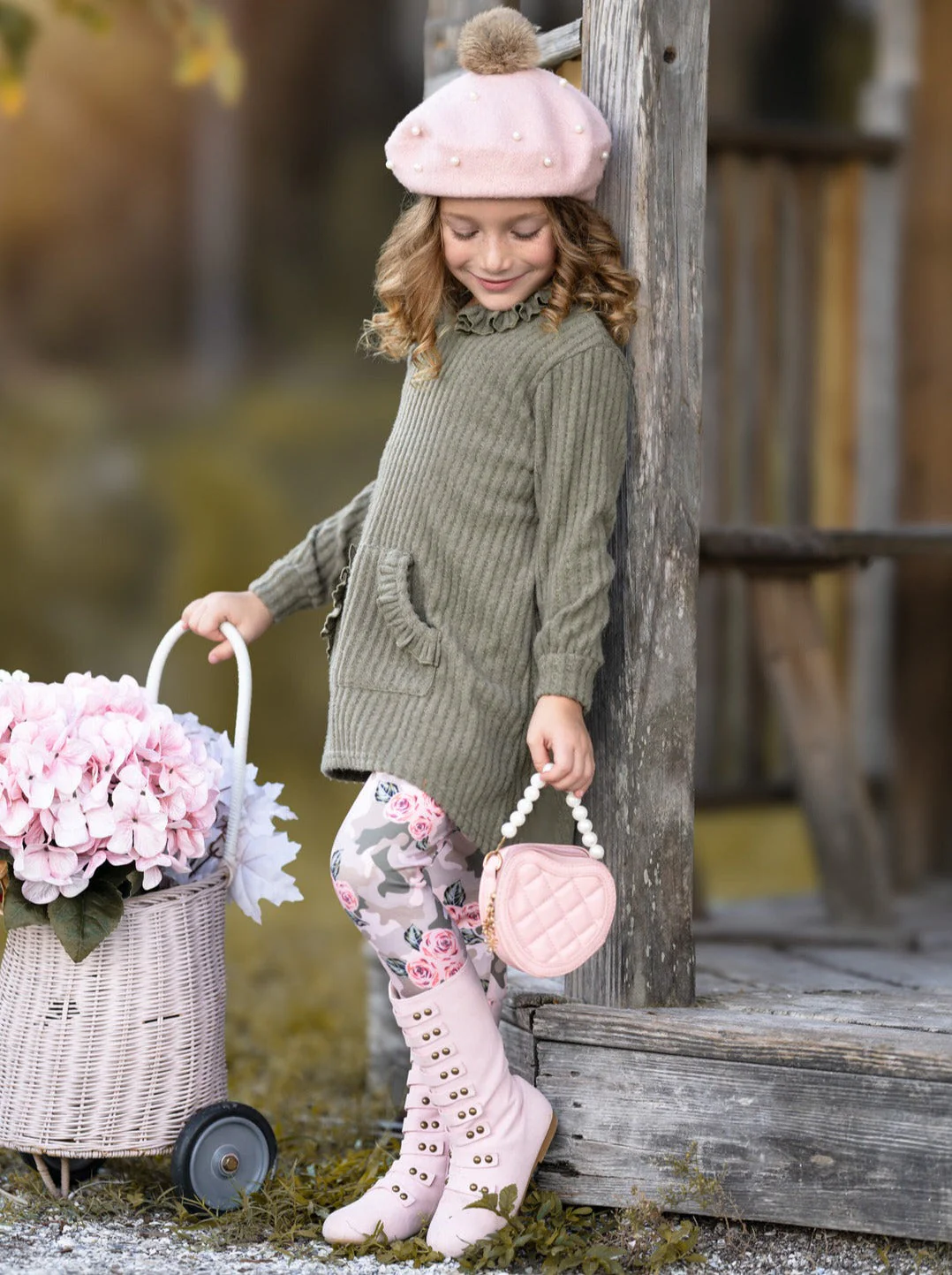 Cozy Woodland Hooded Tunic and Camouflage Legging Set - Image 7