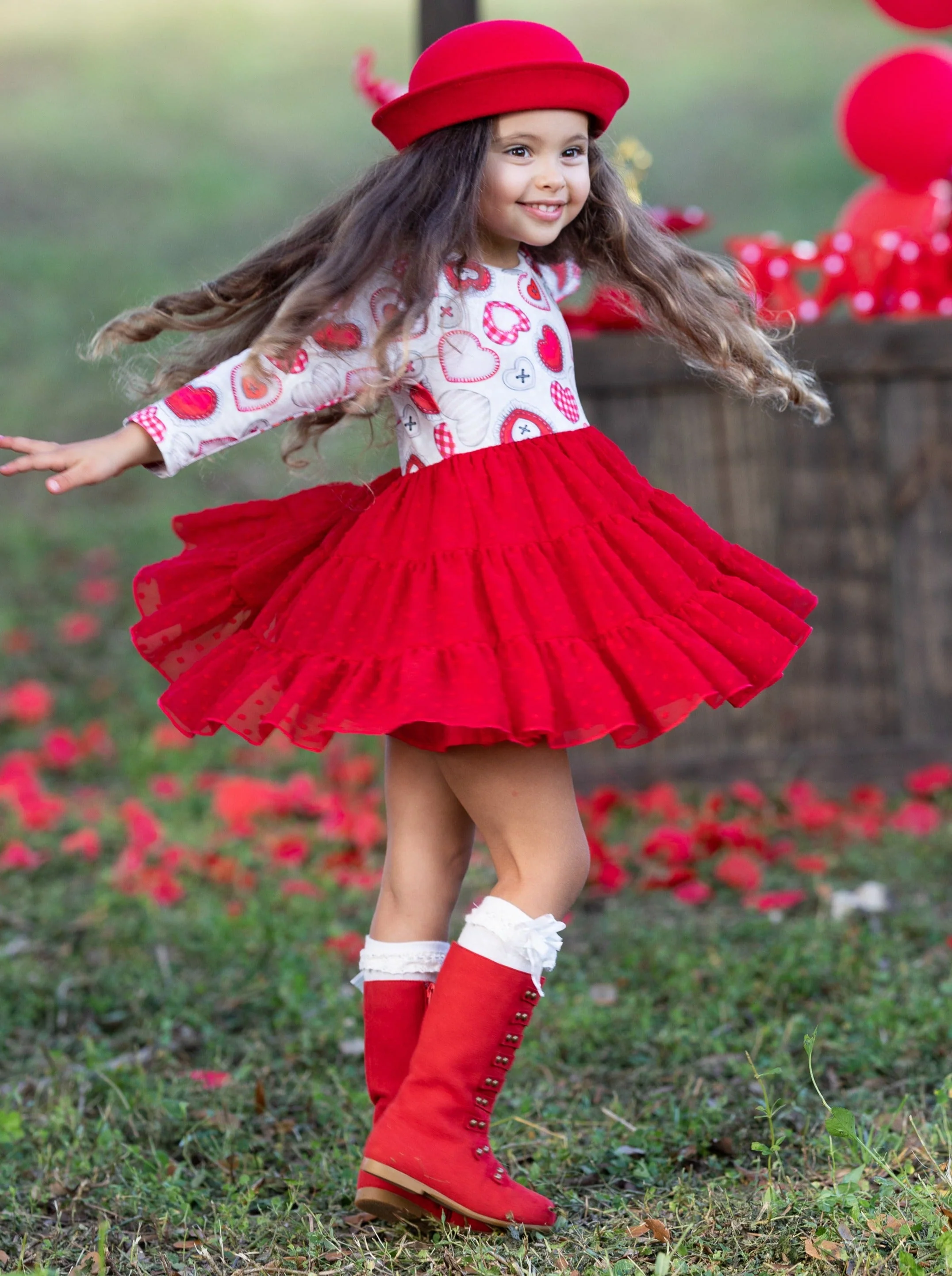 Cute As A Button Swiss Tulle Ruffle Dress - Image 2