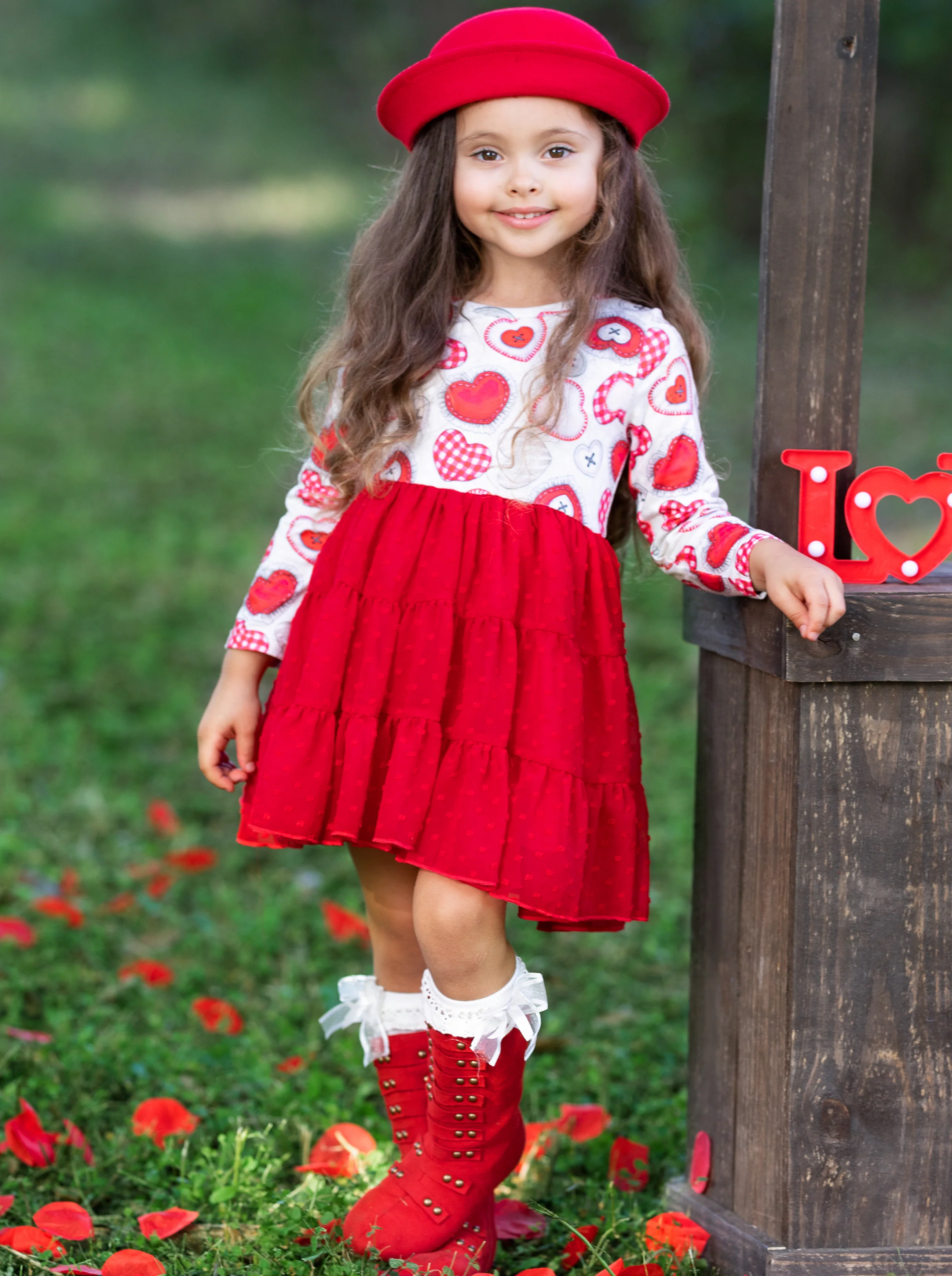 Cute As A Button Swiss Tulle Ruffle Dress - Image 4