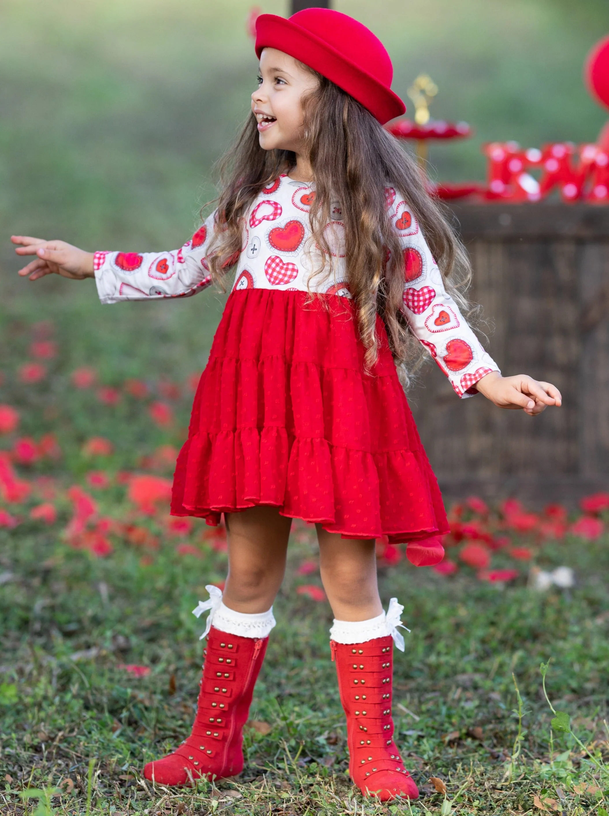 Cute As A Button Swiss Tulle Ruffle Dress - Image 5
