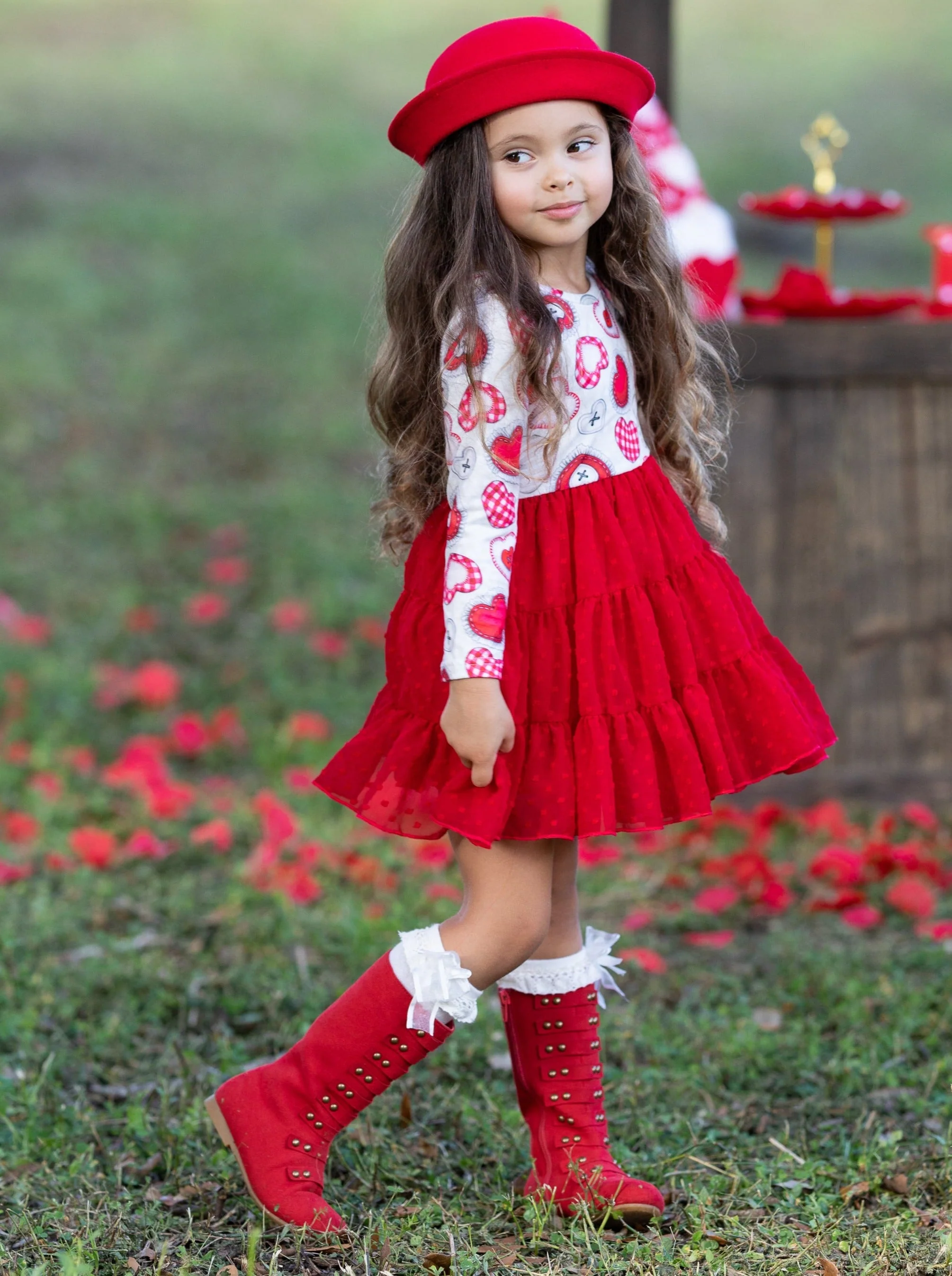 Cute As A Button Swiss Tulle Ruffle Dress - Image 6
