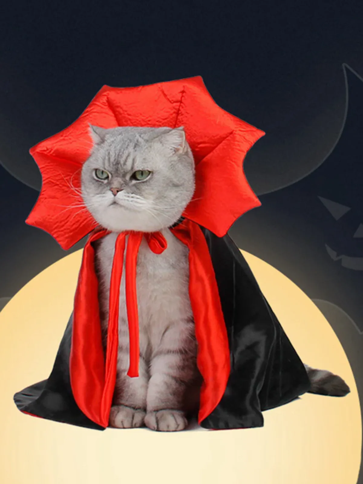Halloween Vampire Cloak for Small Dogs and Cats - Image 2