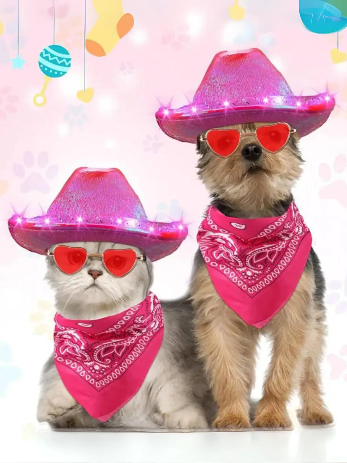 Dog and Cat Western Cowboy Halloween Costume - Image 2