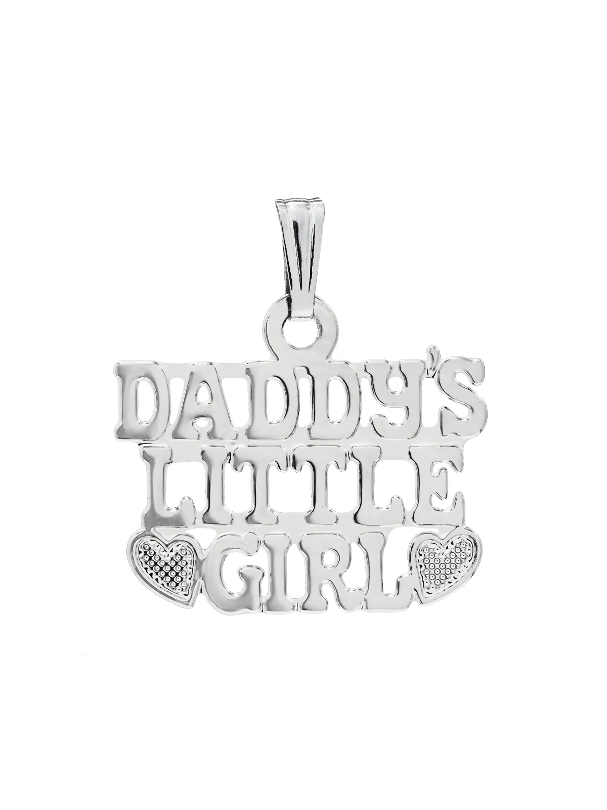 Girls Premium Sterling Silver Daddy’s Little Girl Pendant Necklace - Image 4