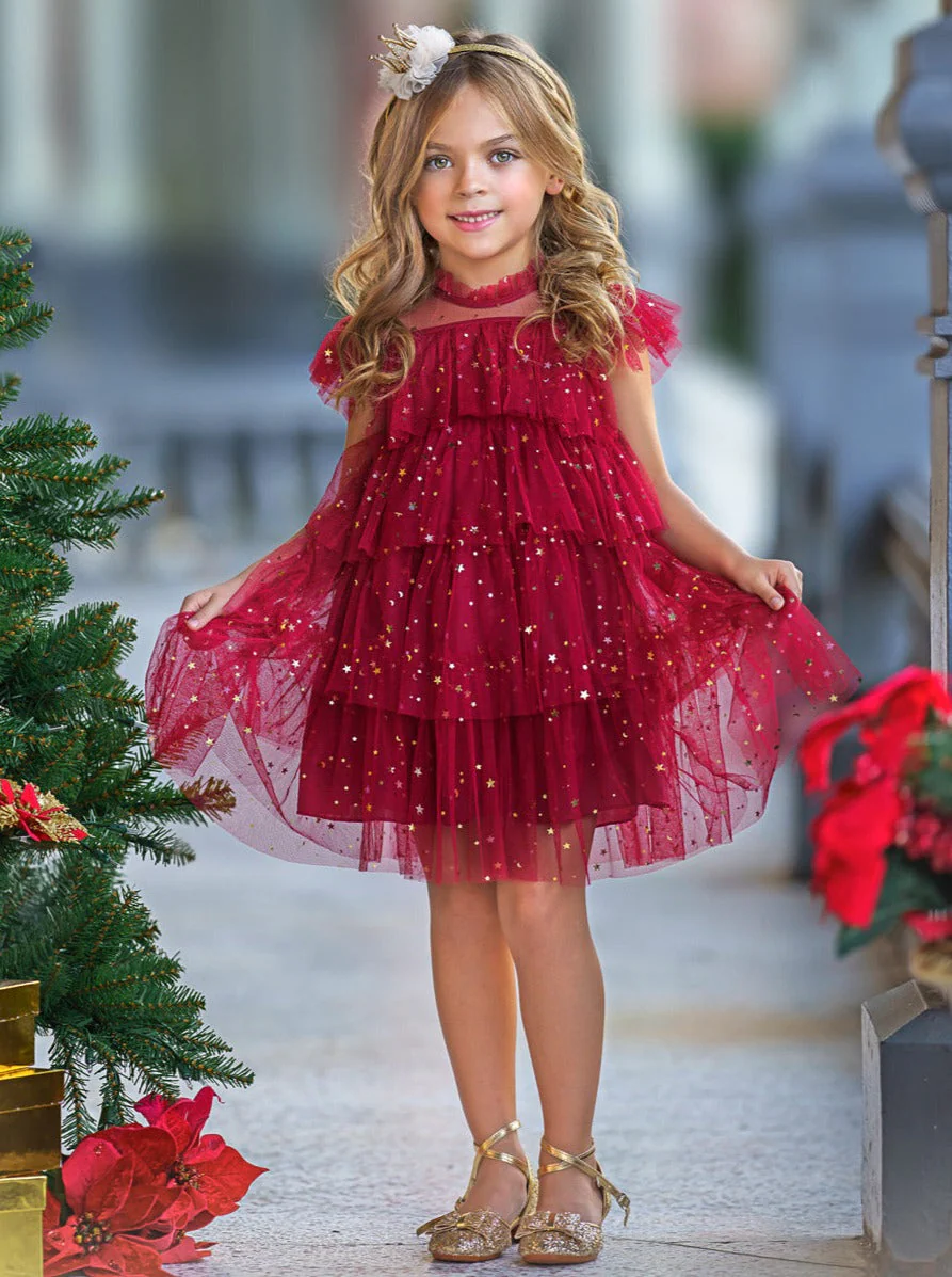 Dancing Star Sequin Tiered Tulle Dress - Image 3
