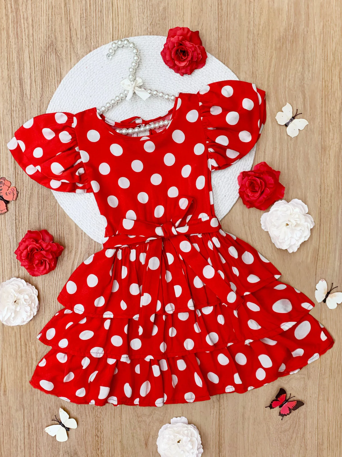 Darling Polka Dot Ruffle Dress - Image 2