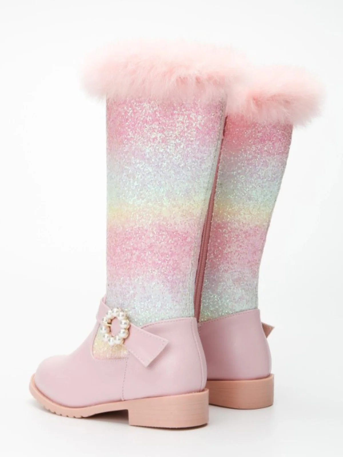 Dazzle All Day Glitter Rainbow Boots By Liv and Mia - Image 2