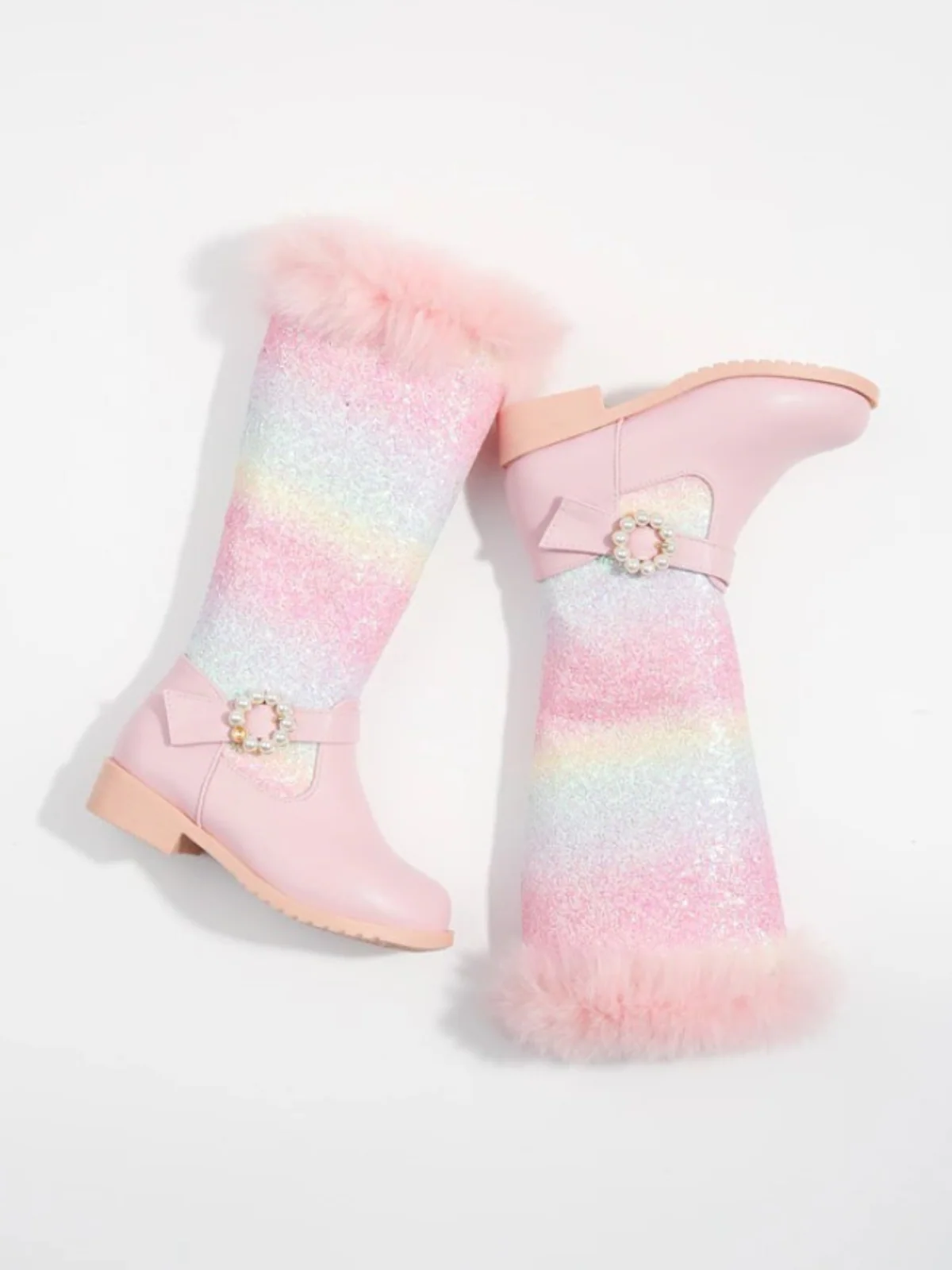 Dazzle All Day Glitter Rainbow Boots By Liv and Mia - Image 3
