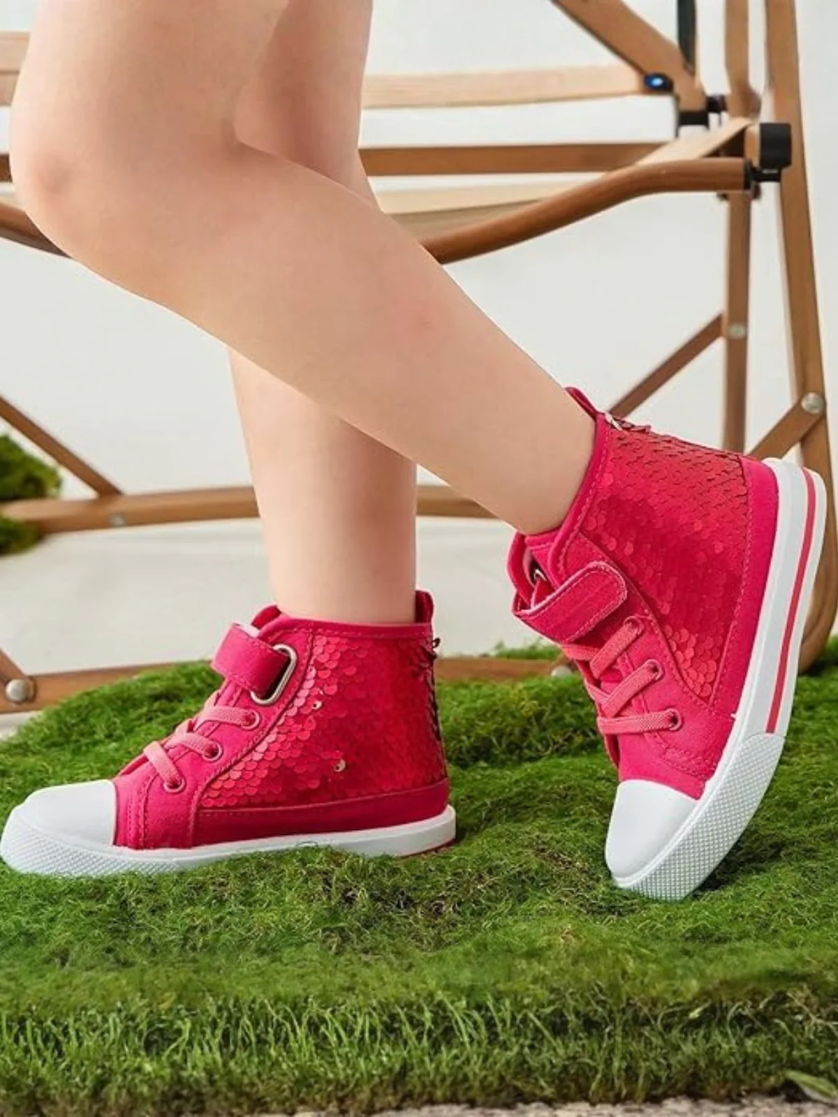 Dazzle On High-Top Sequin Sneakers By Liv and Mia - Image 3