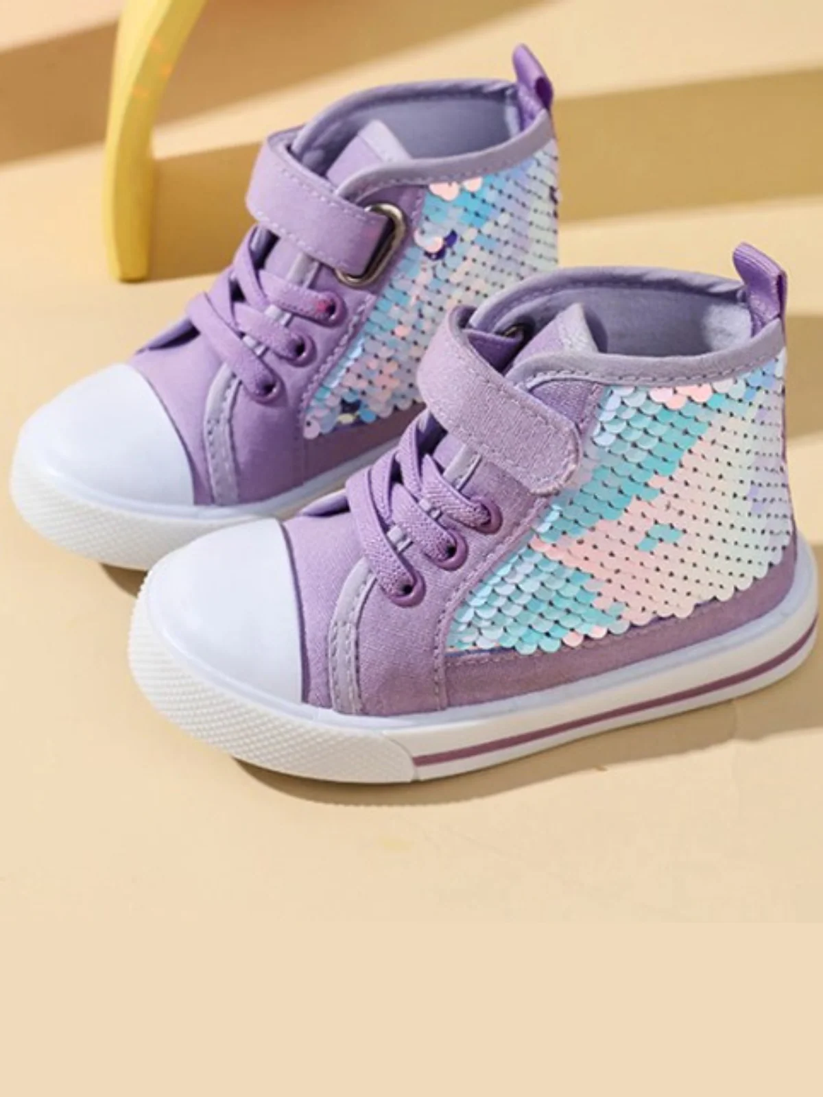 Dazzle On High-Top Sequin Sneakers By Liv and Mia - Image 4