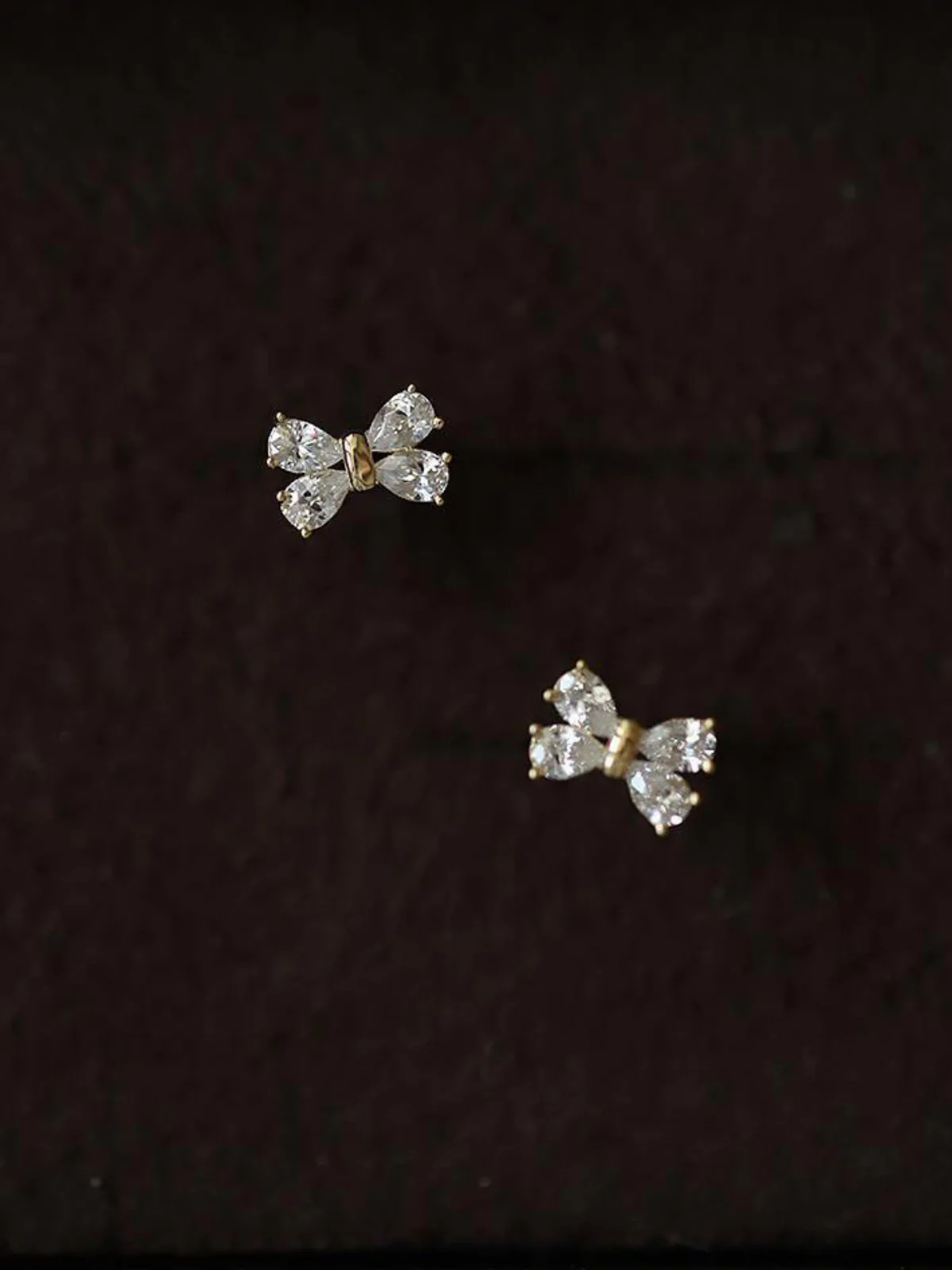 Dazzling Diva Bows Stud Earrings - Image 3
