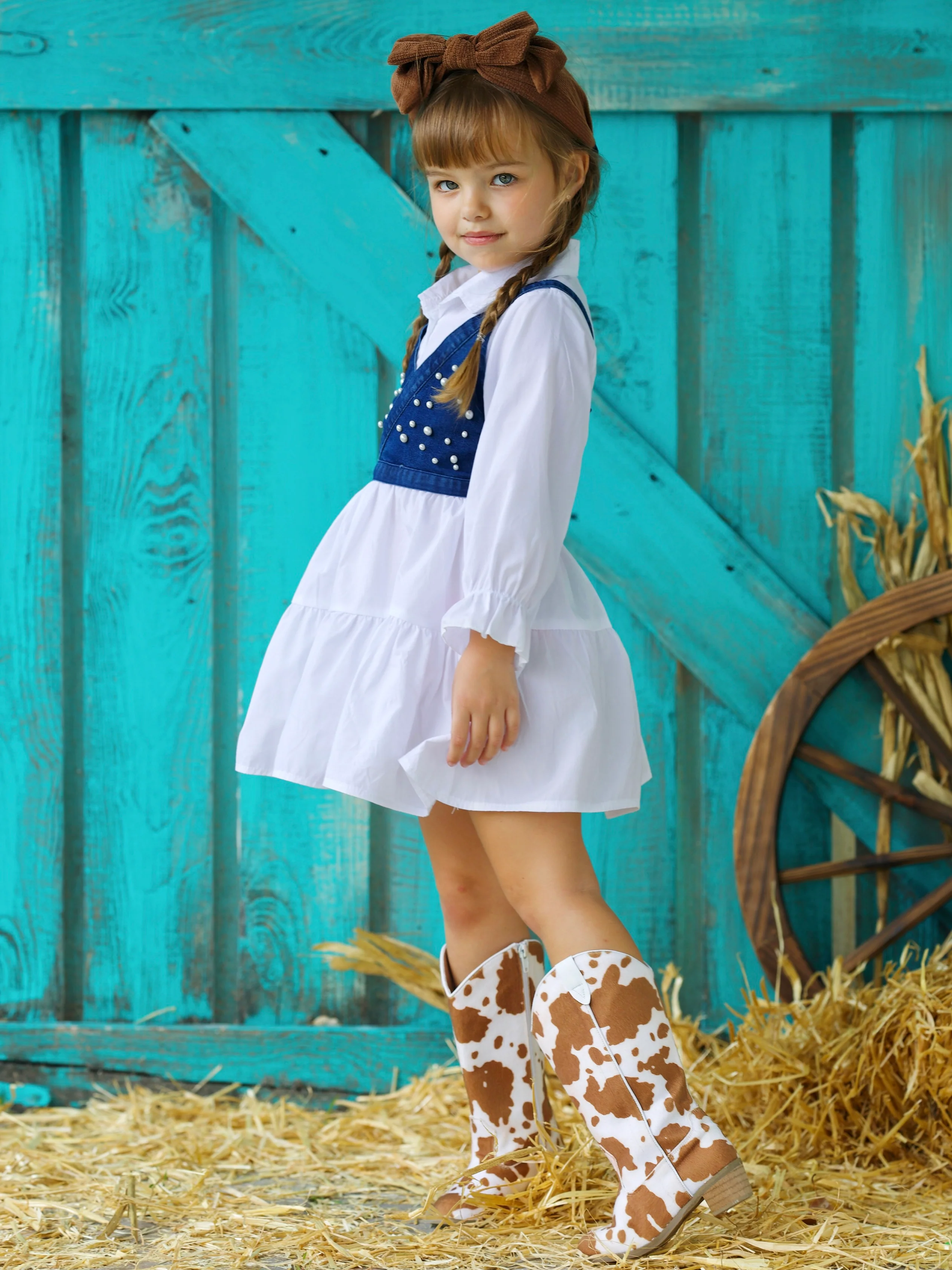 Delicate Dream Dress And Denim Vest Set - Image 6