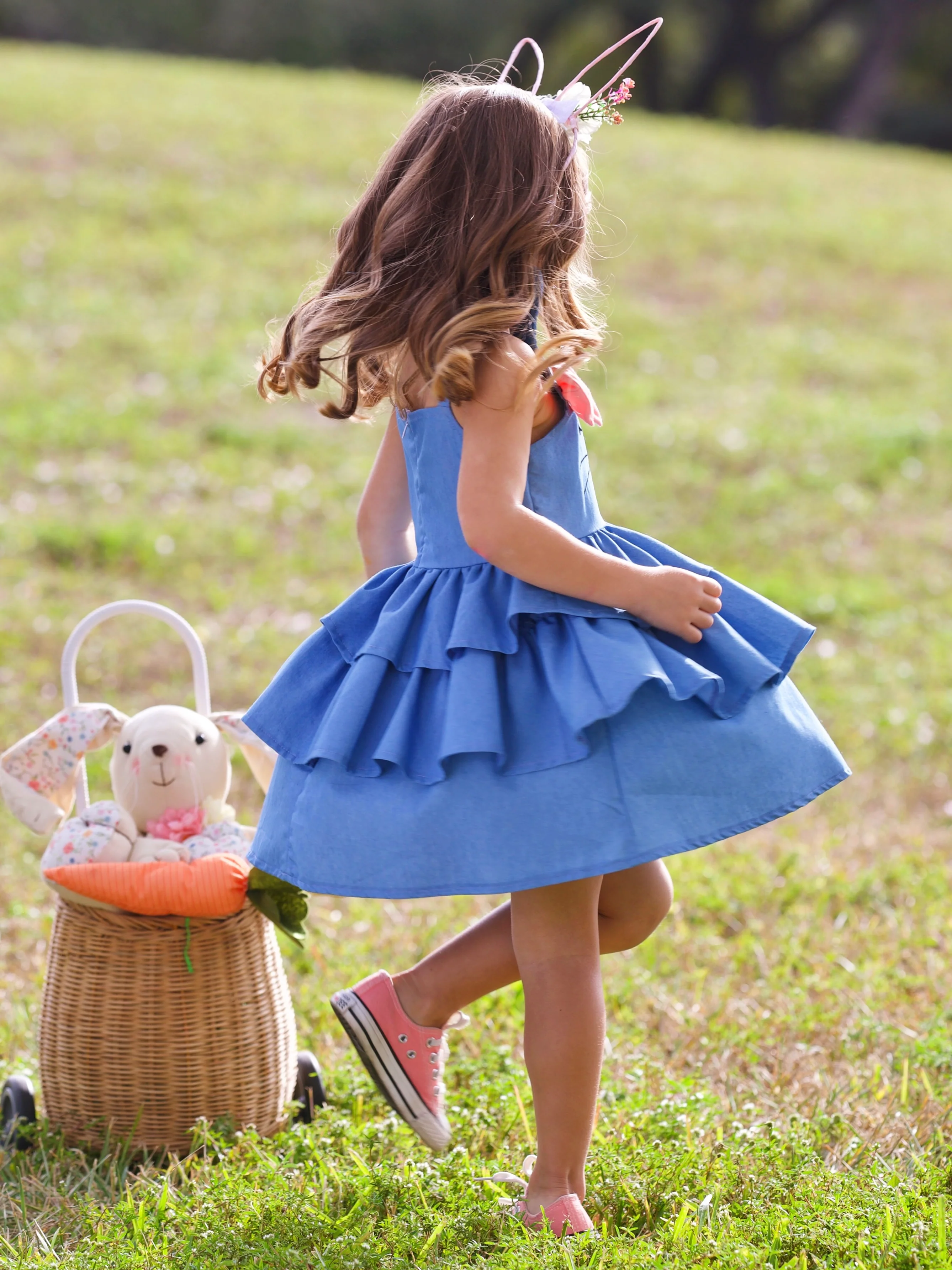Bunny Dreams Ruffle Denim Dress - Image 3
