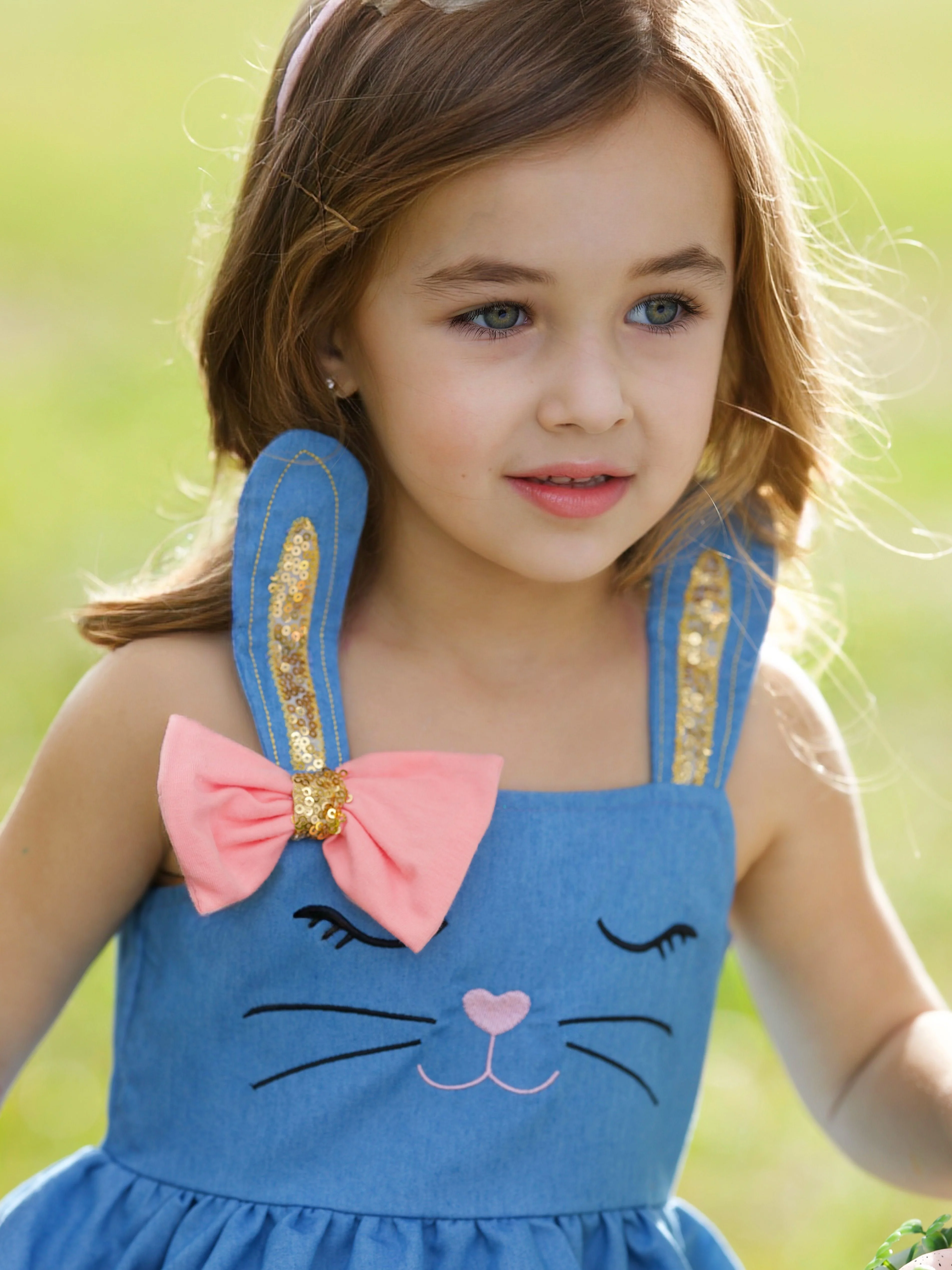 Bunny Dreams Ruffle Denim Dress - Image 4