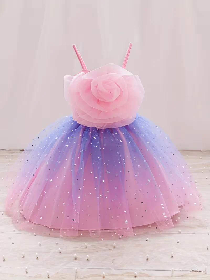 Dreamy Twirl Pink Ombre Tulle Dress - Image 3