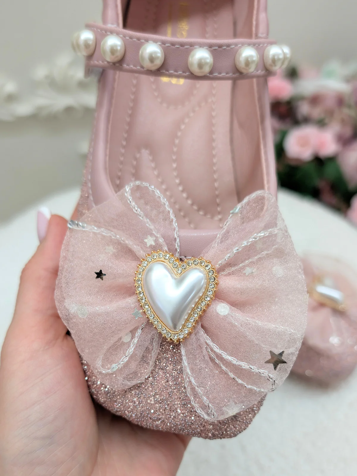 Dress Up Doll Tulle Bow Mary Jane Shoes By Liv and Mia - Image 2