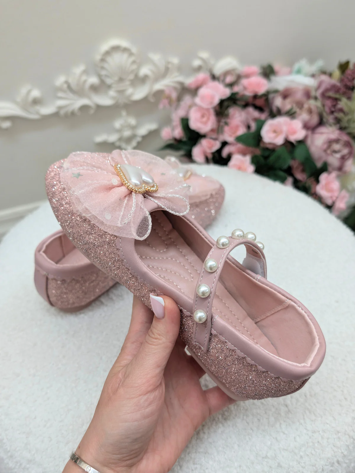 Dress Up Doll Tulle Bow Mary Jane Shoes By Liv and Mia - Image 7