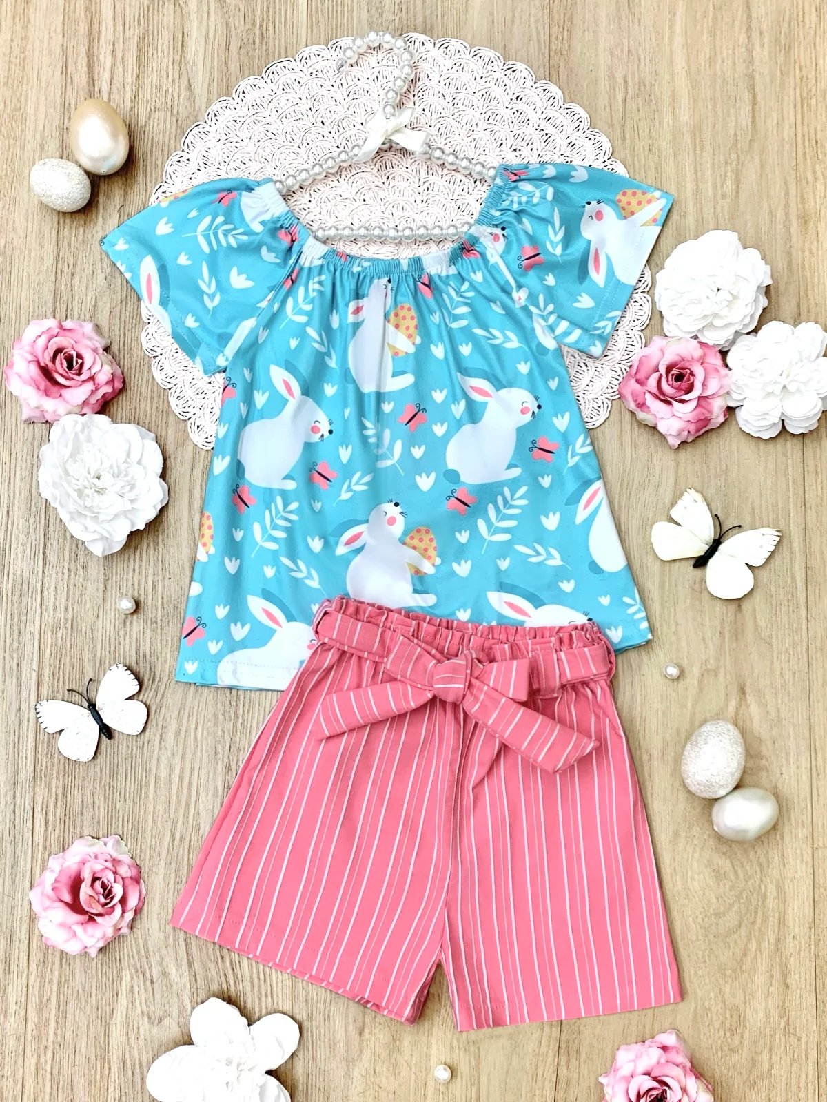 Bunny Bliss Easter Top and Short Set - Image 6