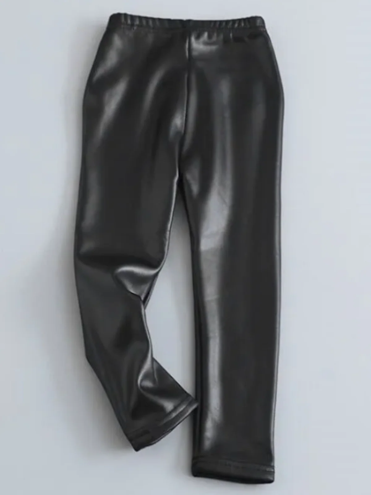 Ready For Snow Fleece-Lined Vegan Leather Leggings - Image 2
