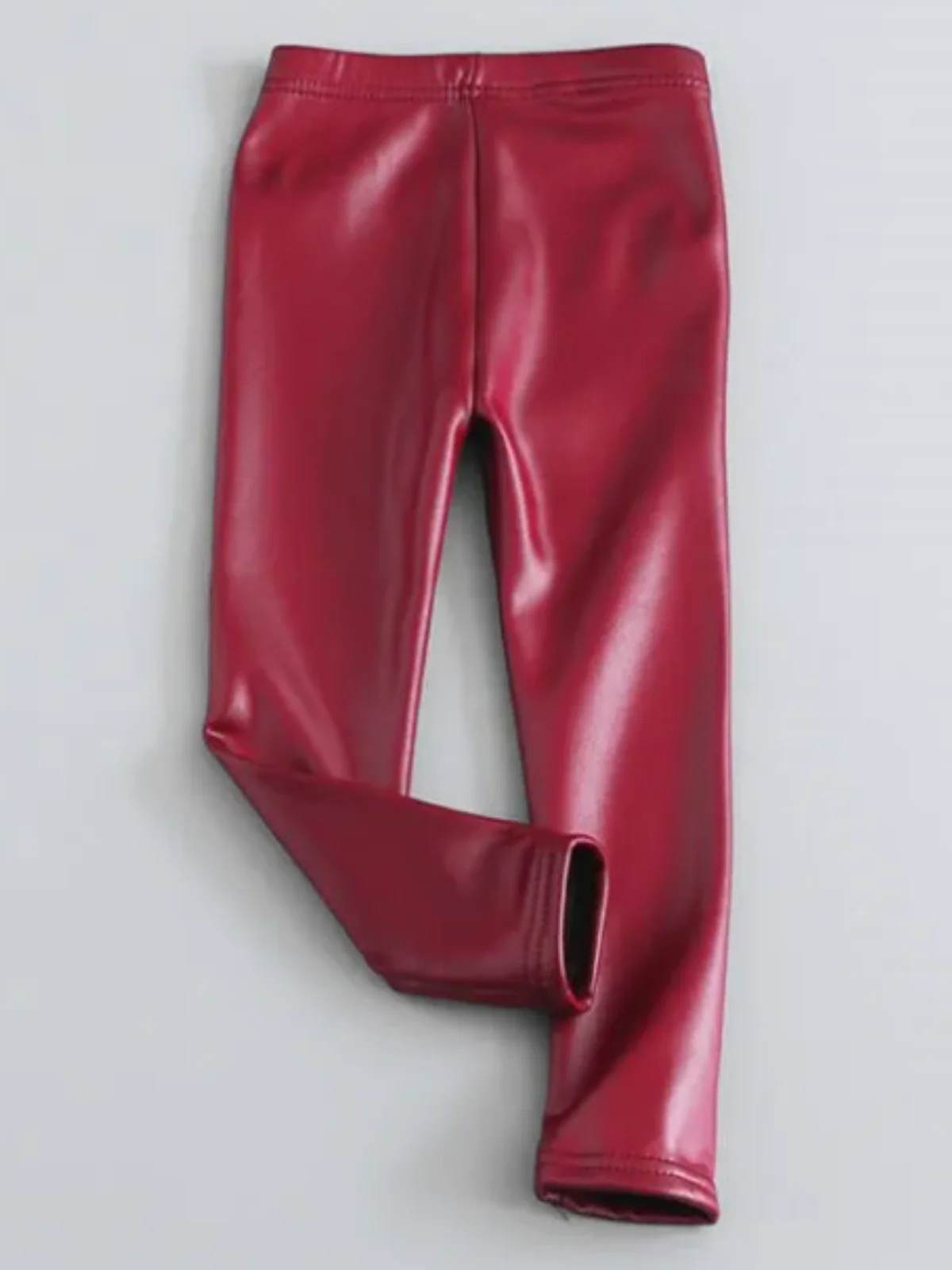 Ready For Snow Fleece-Lined Vegan Leather Leggings - Image 3