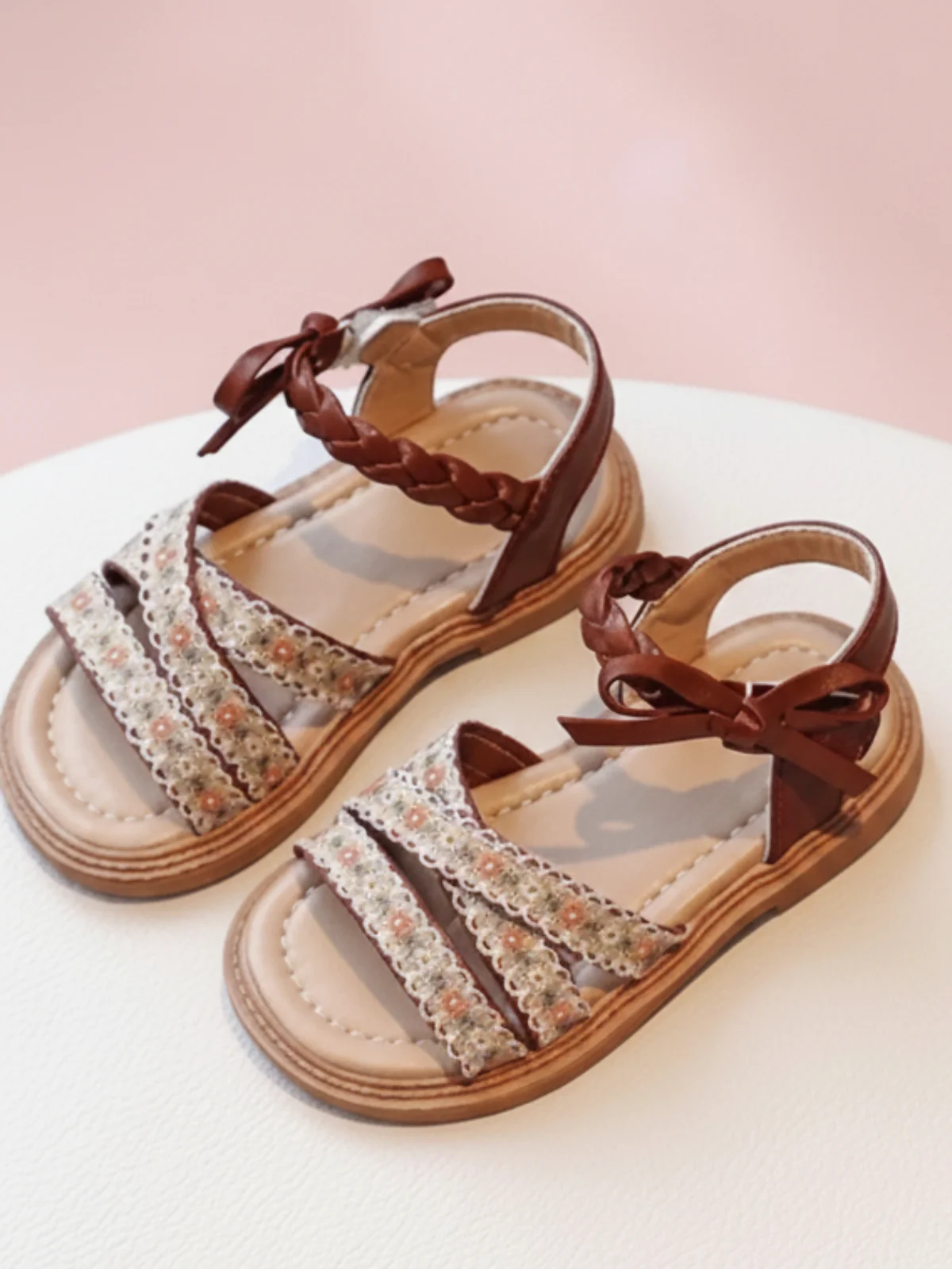 Sweet Meadow Bow Summer Sandals - Image 3