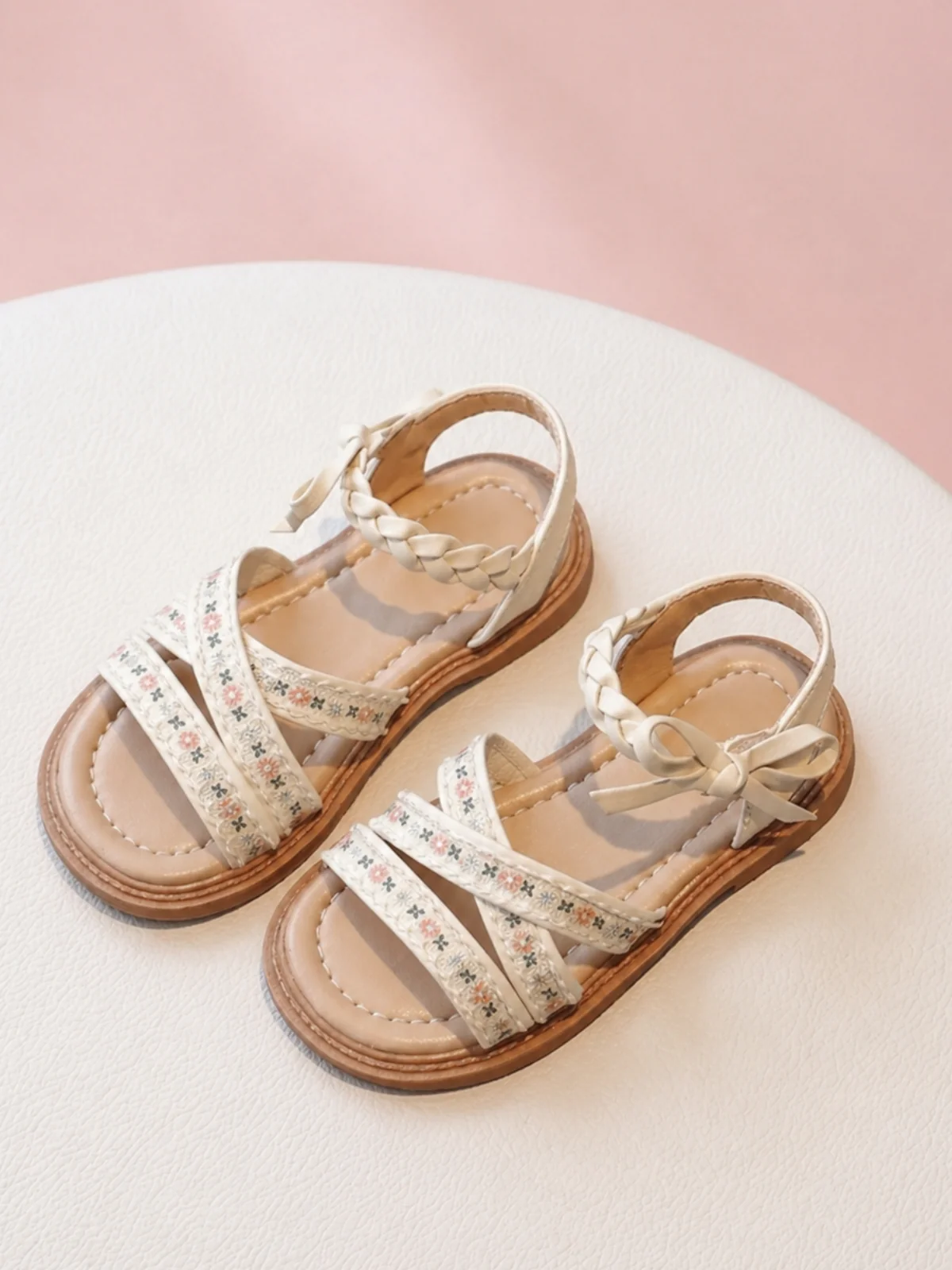 Sweet Meadow Bow Summer Sandals - Image 4