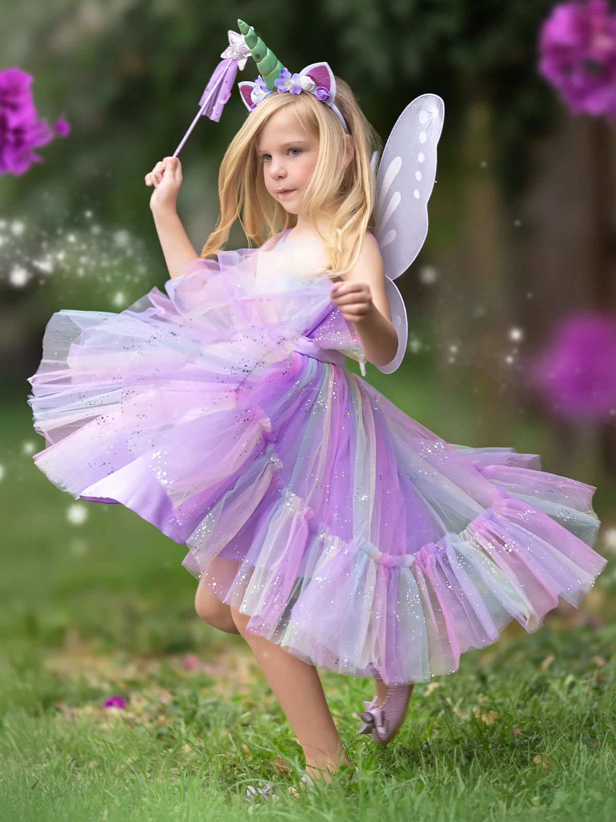 Enchanted Unicorn Fairy Halloween Costume Dress - Image 3