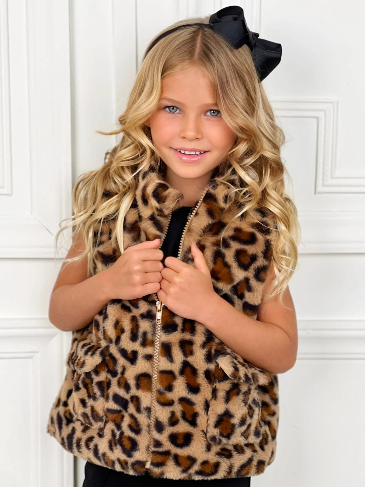 Fall Favorite Leopard Faux Fur Vest - Image 2