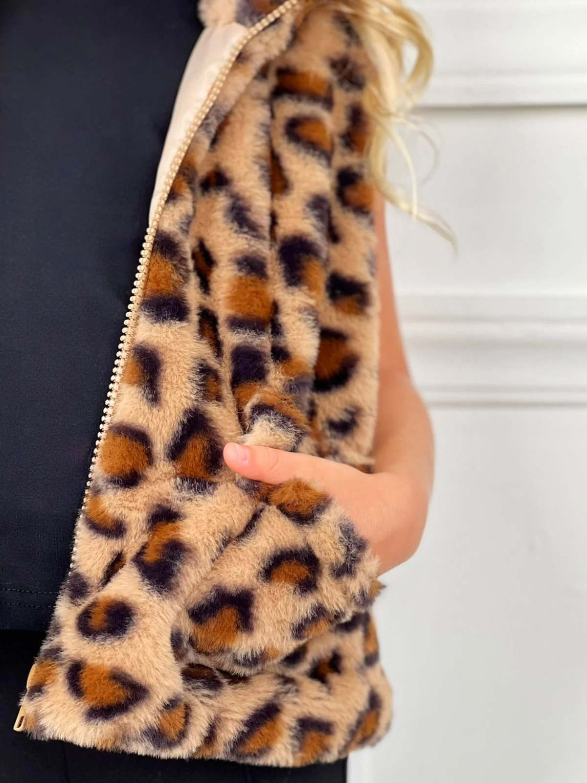 Fall Favorite Leopard Faux Fur Vest - Image 3