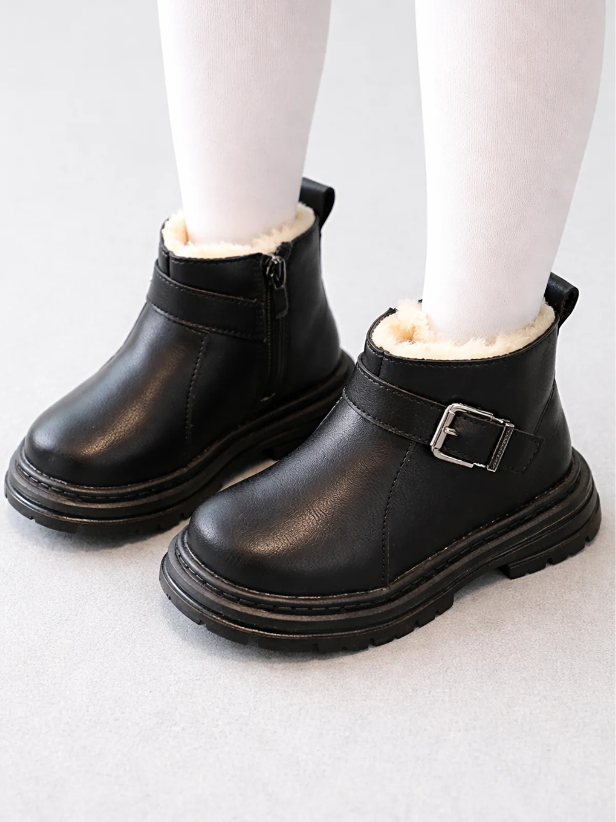 Pamper Her Toes Fur-Lined Buckle Boots By Liv and Mia - Image 8